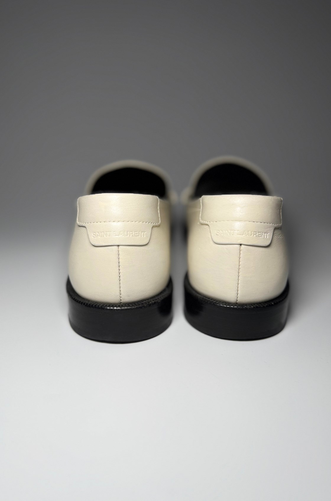 Yves Saint Laurent Penny Deri Beyaz Loafer (37.5)