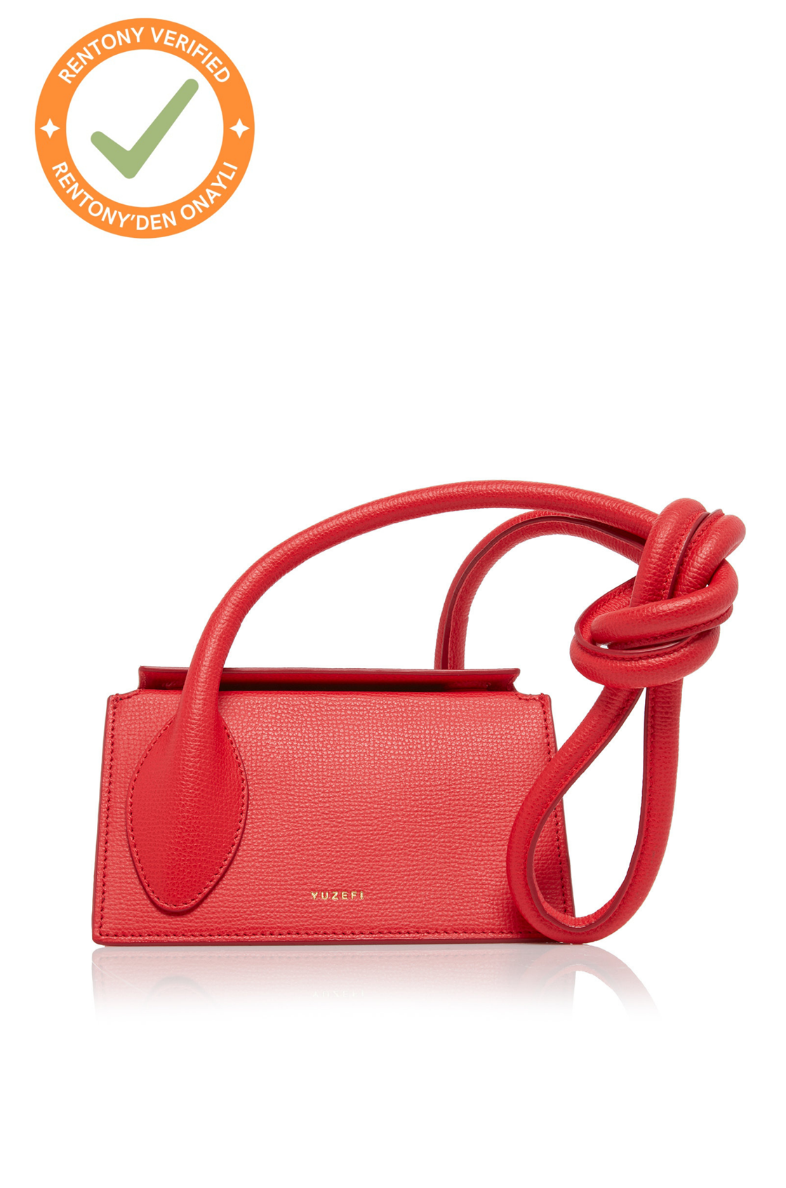 Yuzefi Tortilla Knotted Kırmızı Extra Mini Çanta