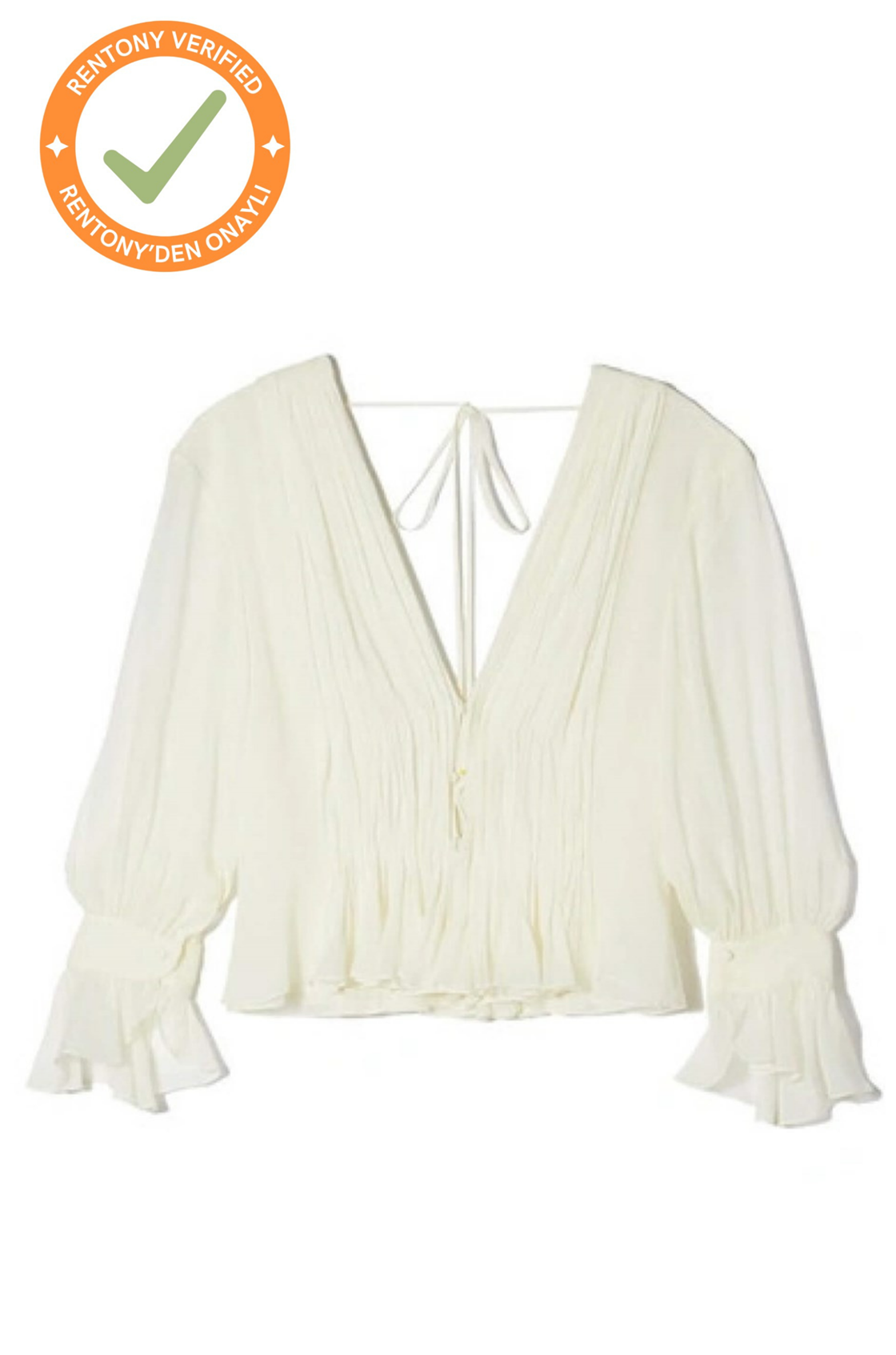 Khaite Carlin Beyaz Drapeli Bluz