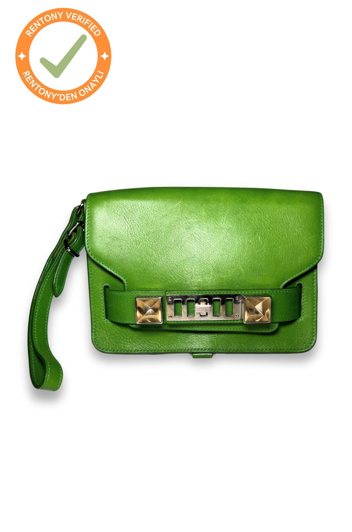 Proenza Schouler Yeşil Clutch Çanta