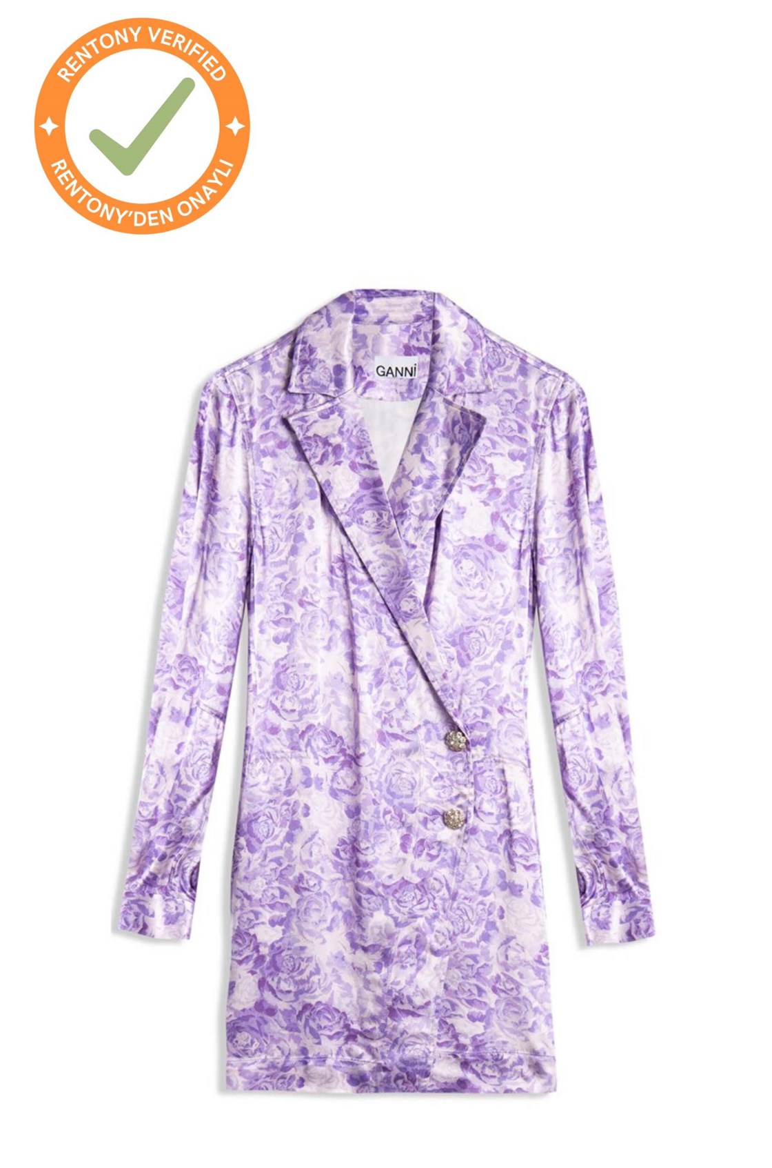 Ganni Tulip Lila Elbise