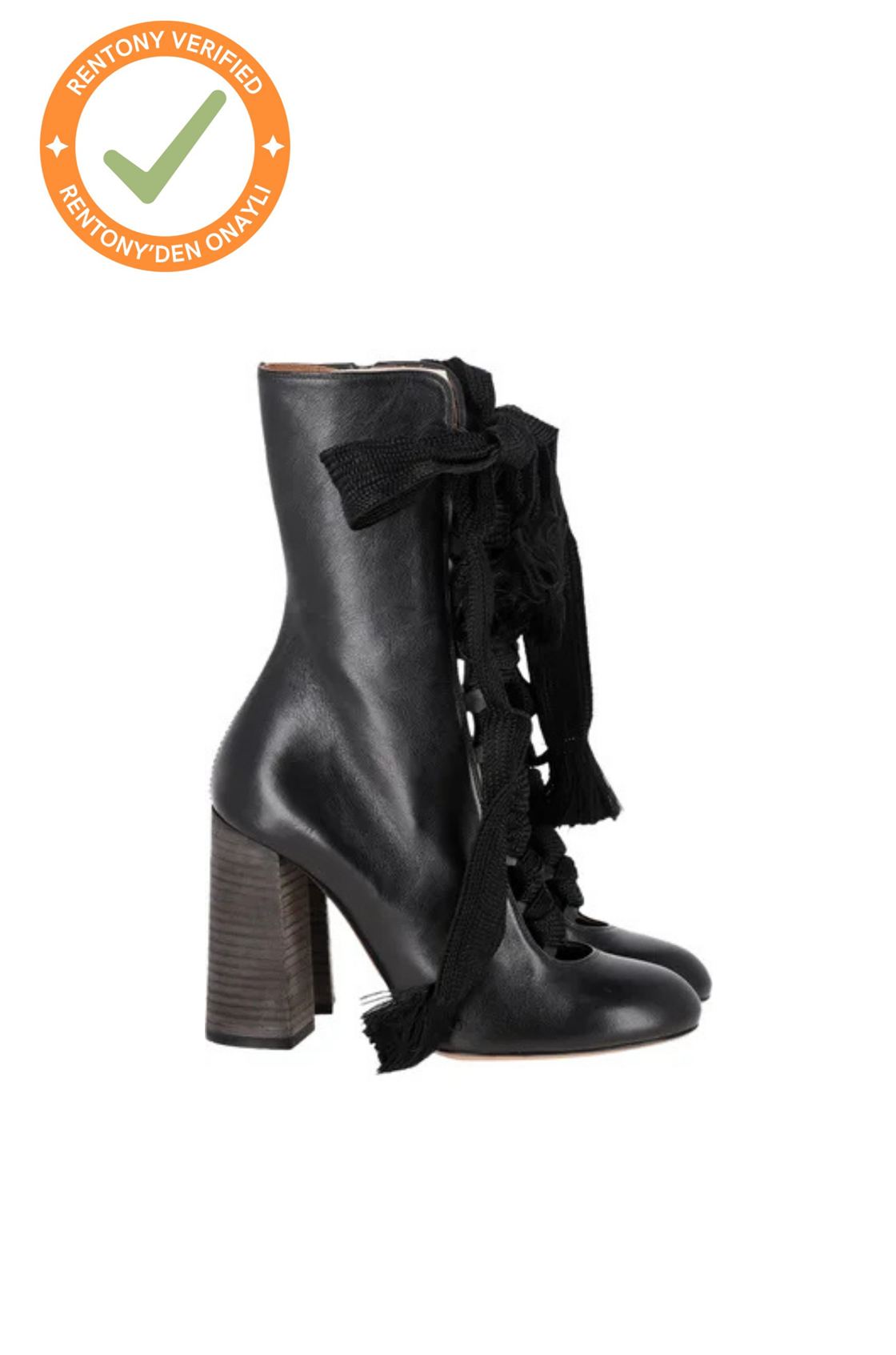 Chloe Bağcıklı Siyah Bot (37,5)