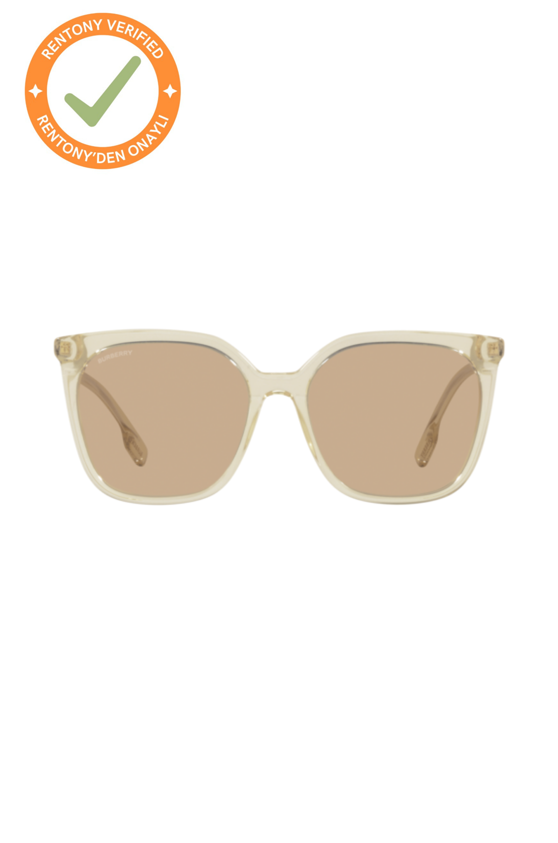 Burberry Emily Sarı Transparan Çerçeveli Güneş Gözlüğü