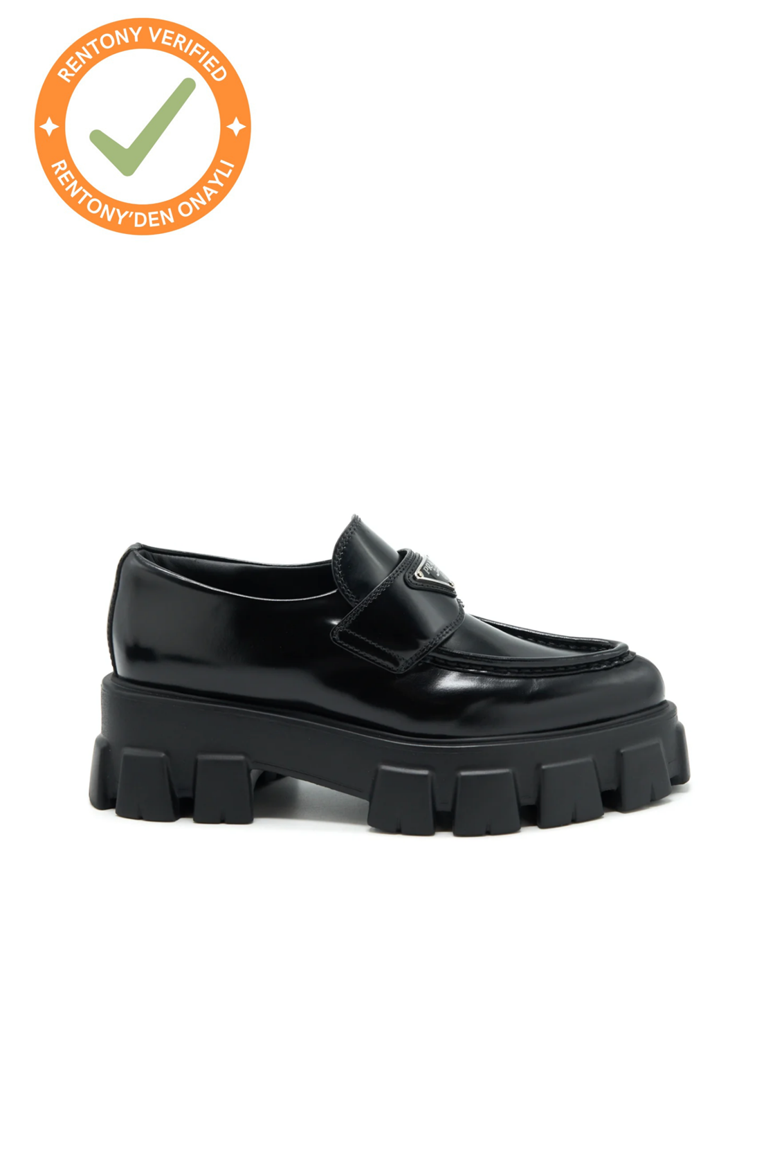 Prada Monolith Brushed Sivri Uçlu Siyah Loafer (39.5)