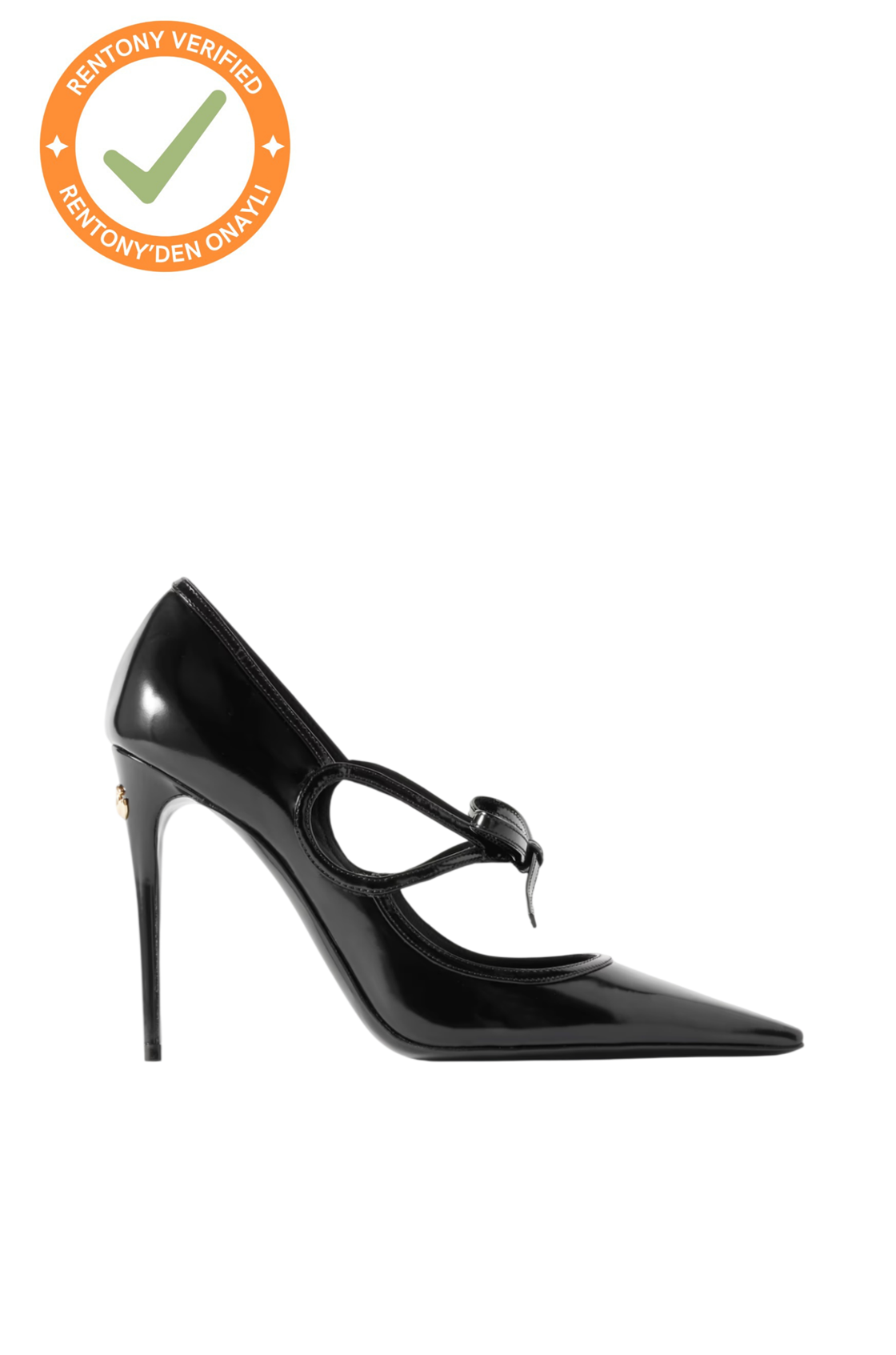 Dolce & Gabbana Mun Fiyonk Detaylı Siyah Topuklu Ayakkabı (39)