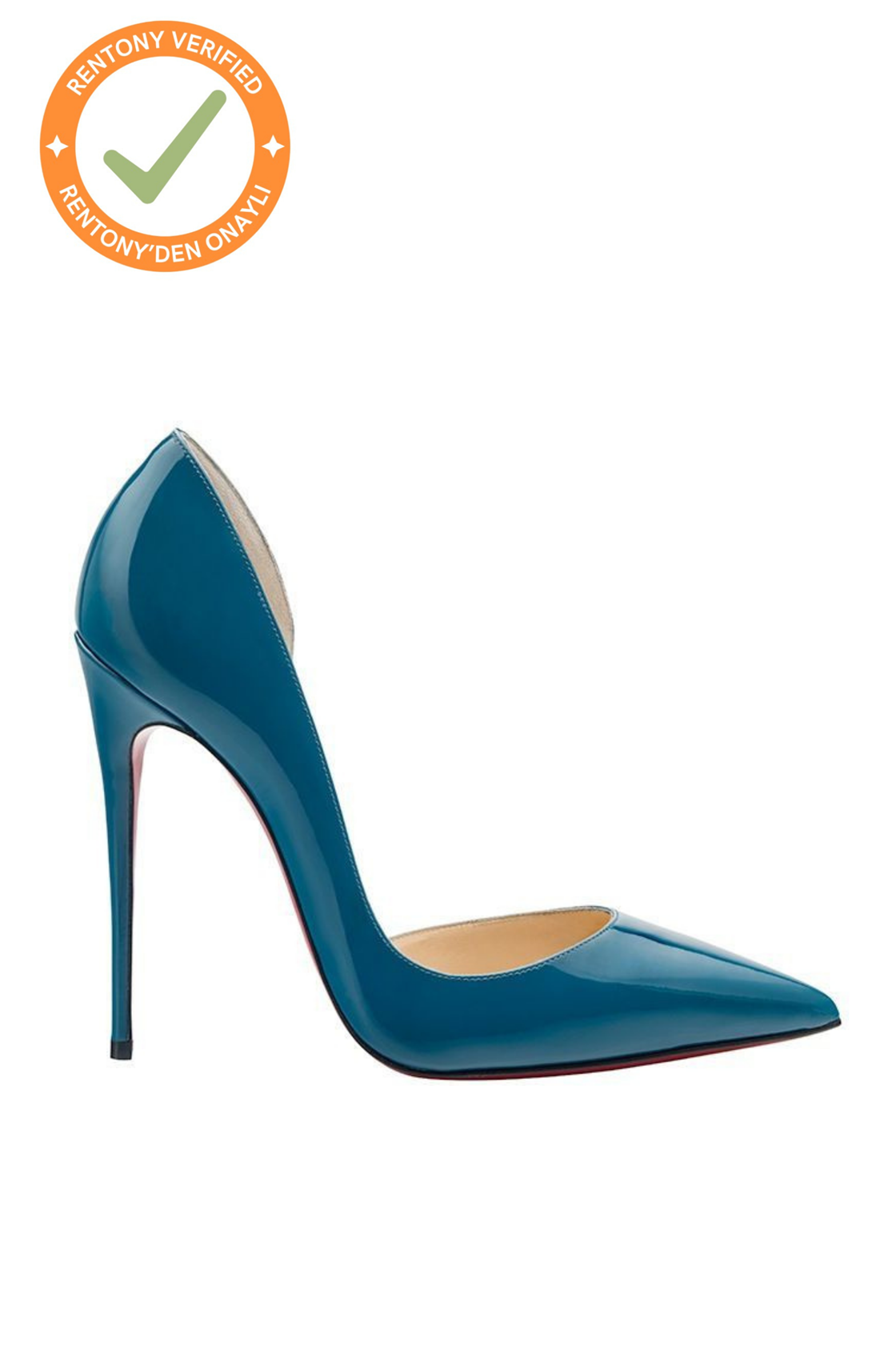 Christian Louboutin Iriza Rugan Turkuvaz Topuklu Ayakkabı (39)