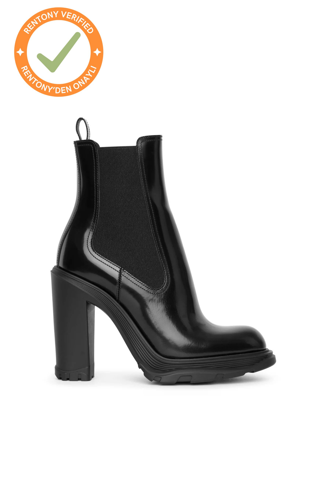 Alexander Mcqueen Chelsea Siyah Topuklu Bot (39)