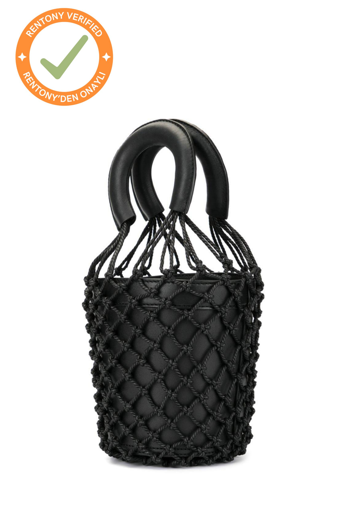 Staud Moreau File Detaylı Siyah Bucket Çanta