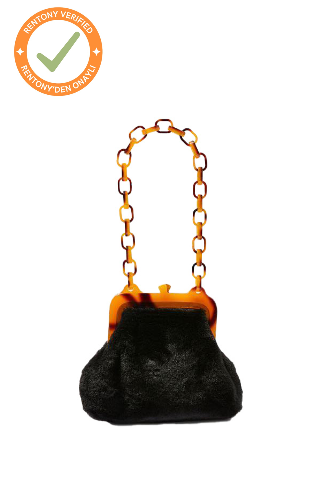 Topshop Tüylü Zincir Saplı Çanta