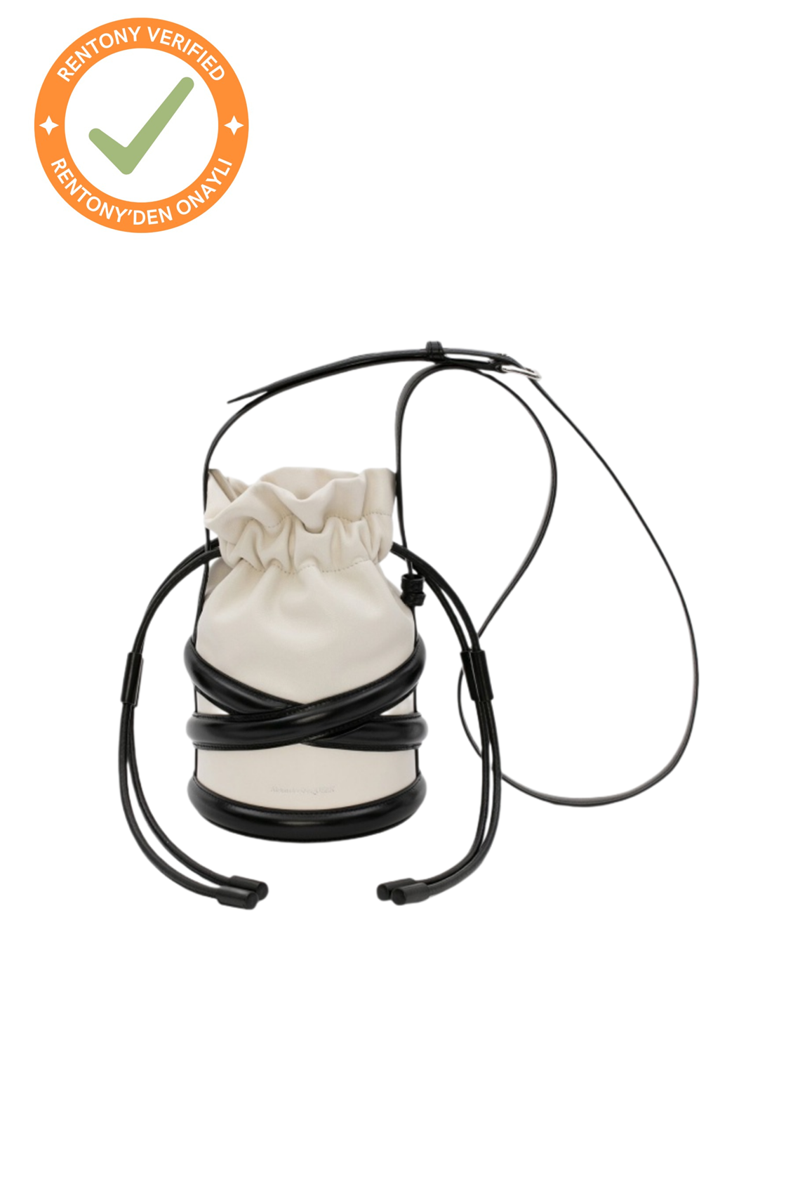 Alexander McQueen Siyah / Bej Bucket Çanta