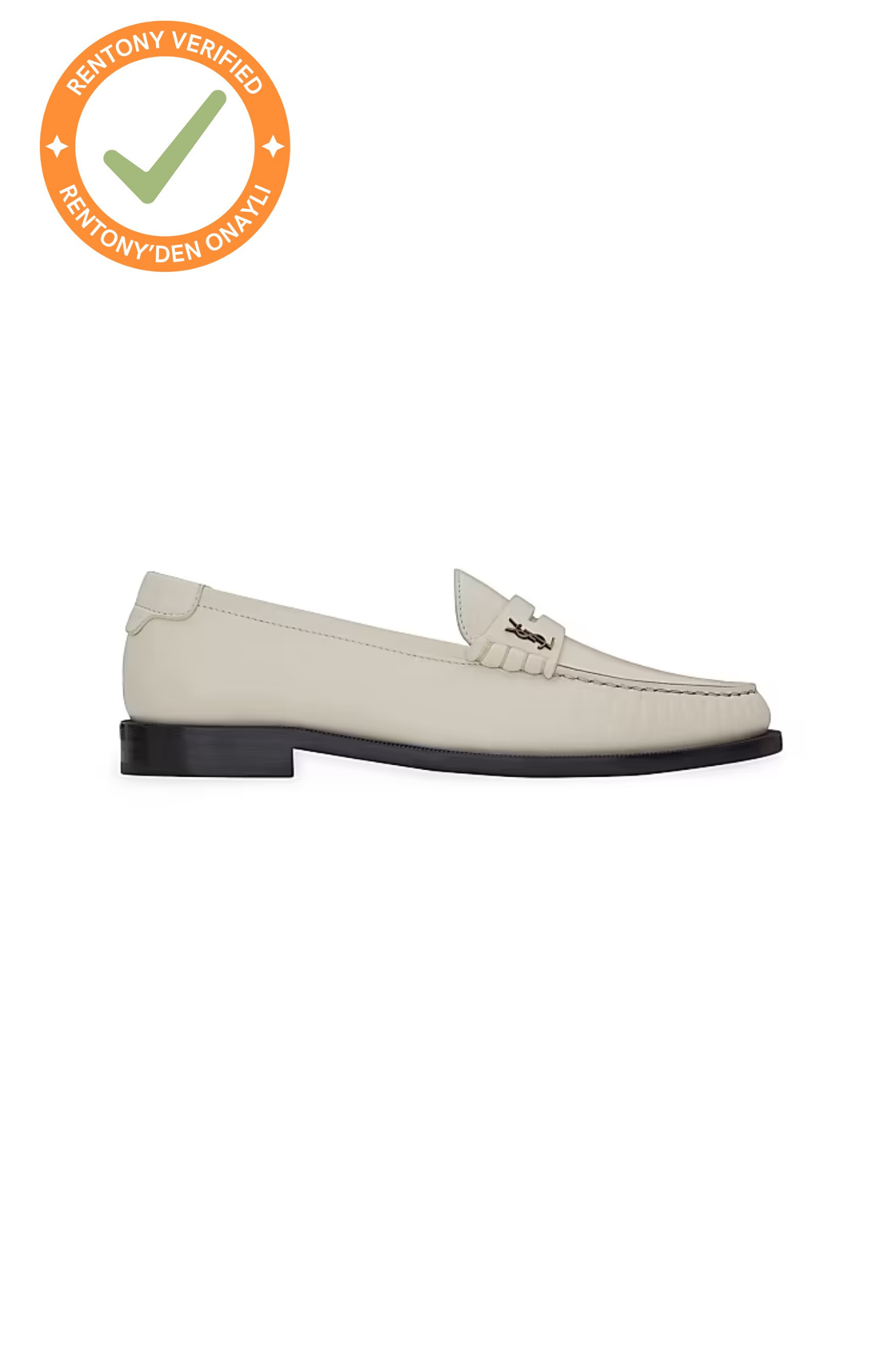 Yves Saint Laurent Penny Deri Beyaz Loafer (37.5)