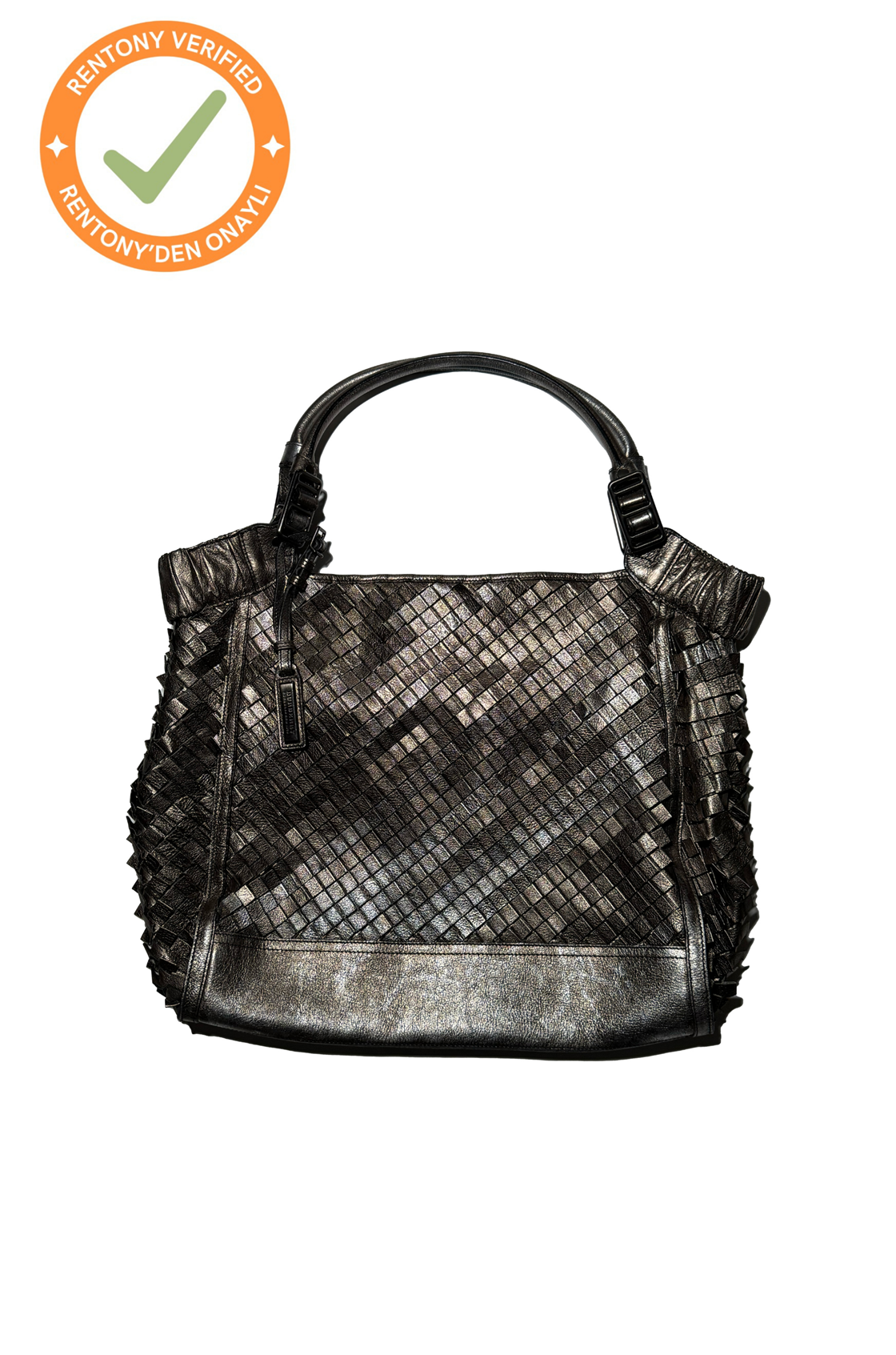 Burberry Street Hobo Metalik Gri Büyük Çanta 