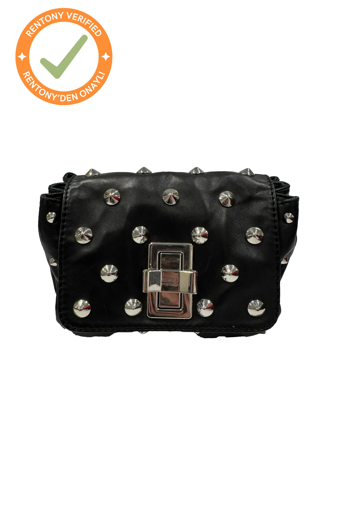 Sonia Rykiel Çapraz Askılı Siyah Mini Çanta