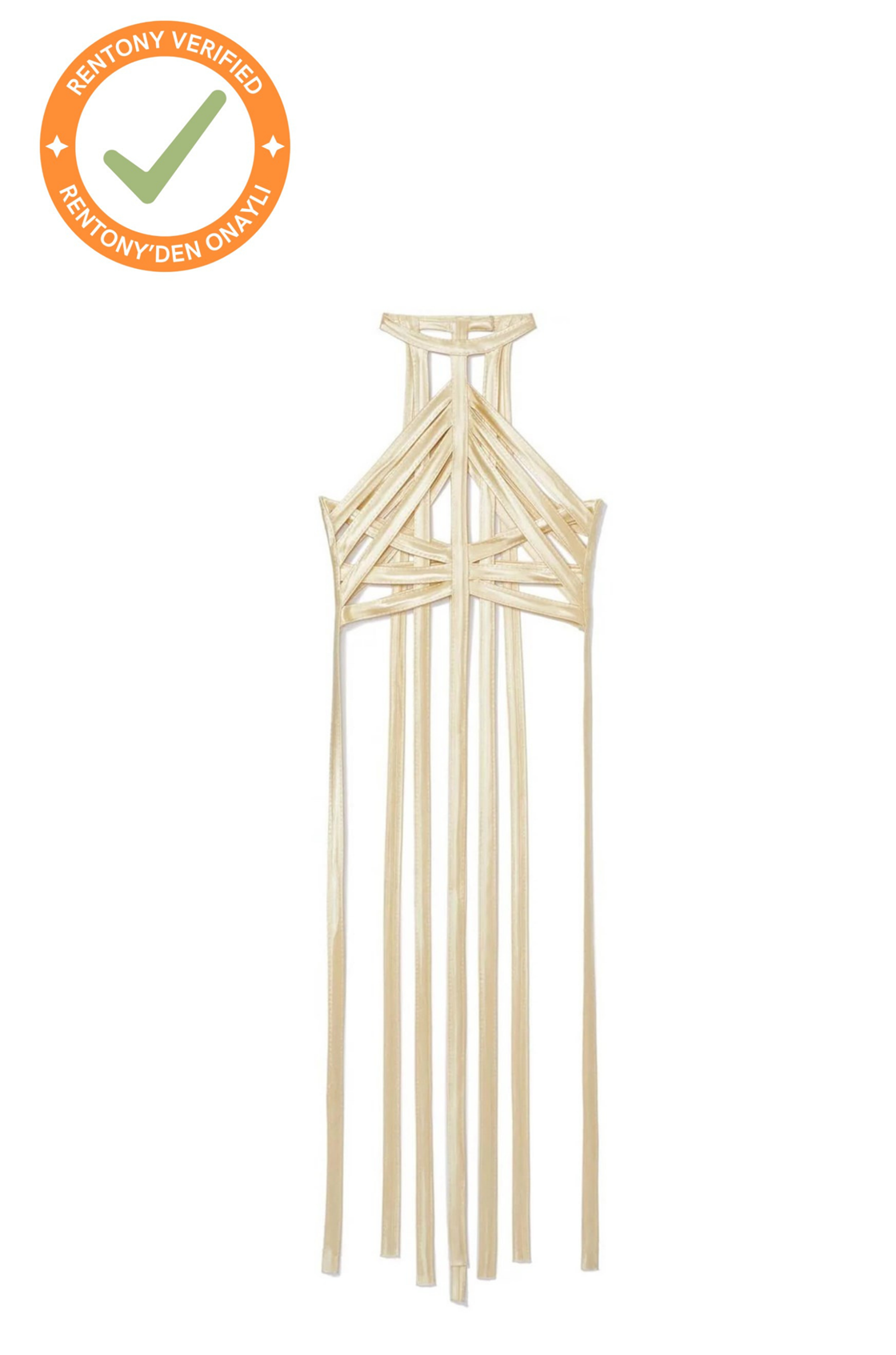 Khaite Sukey Gold Saten Korse