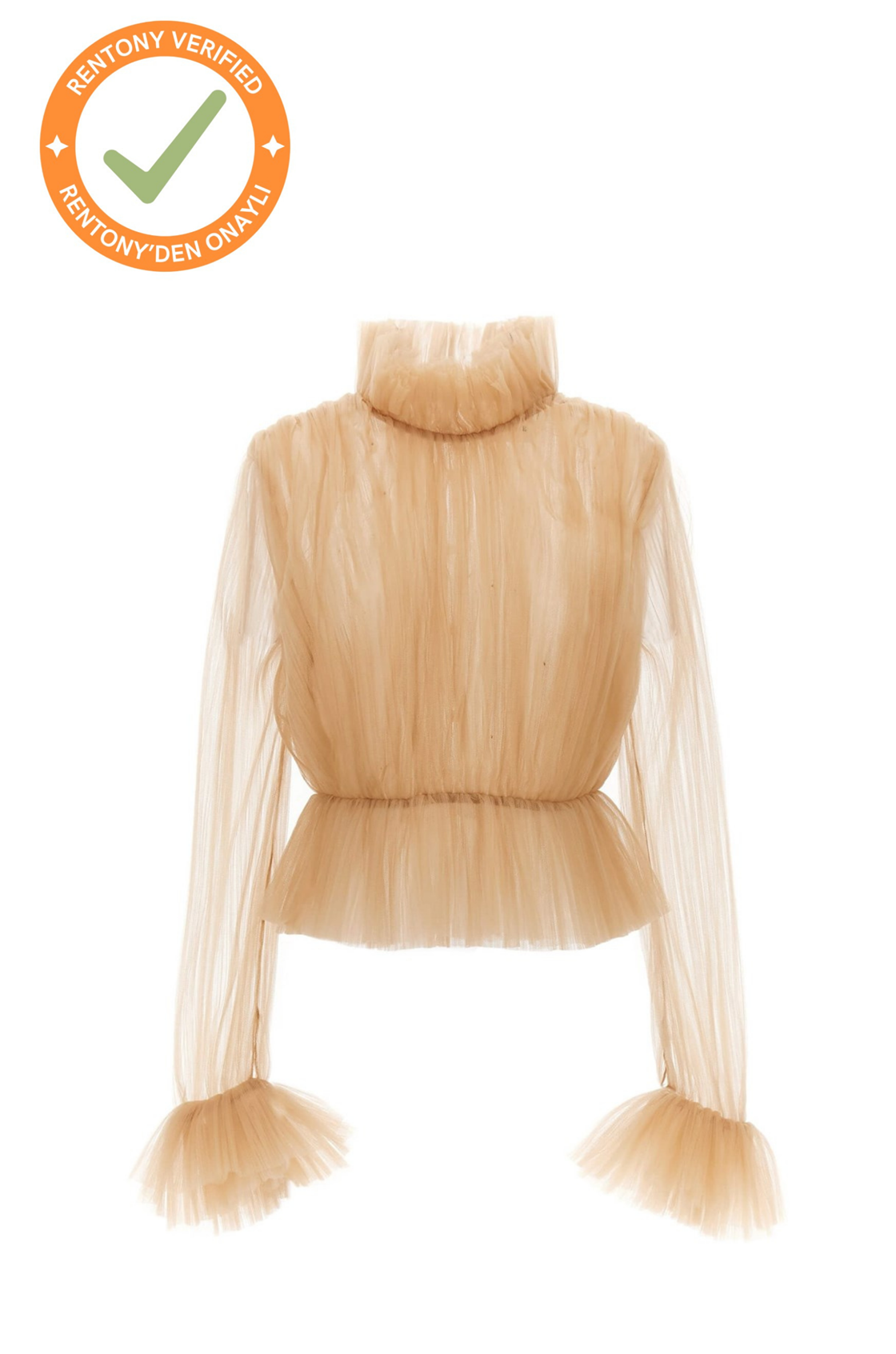 Khaite Ula Transparan Bej Tül Bluz