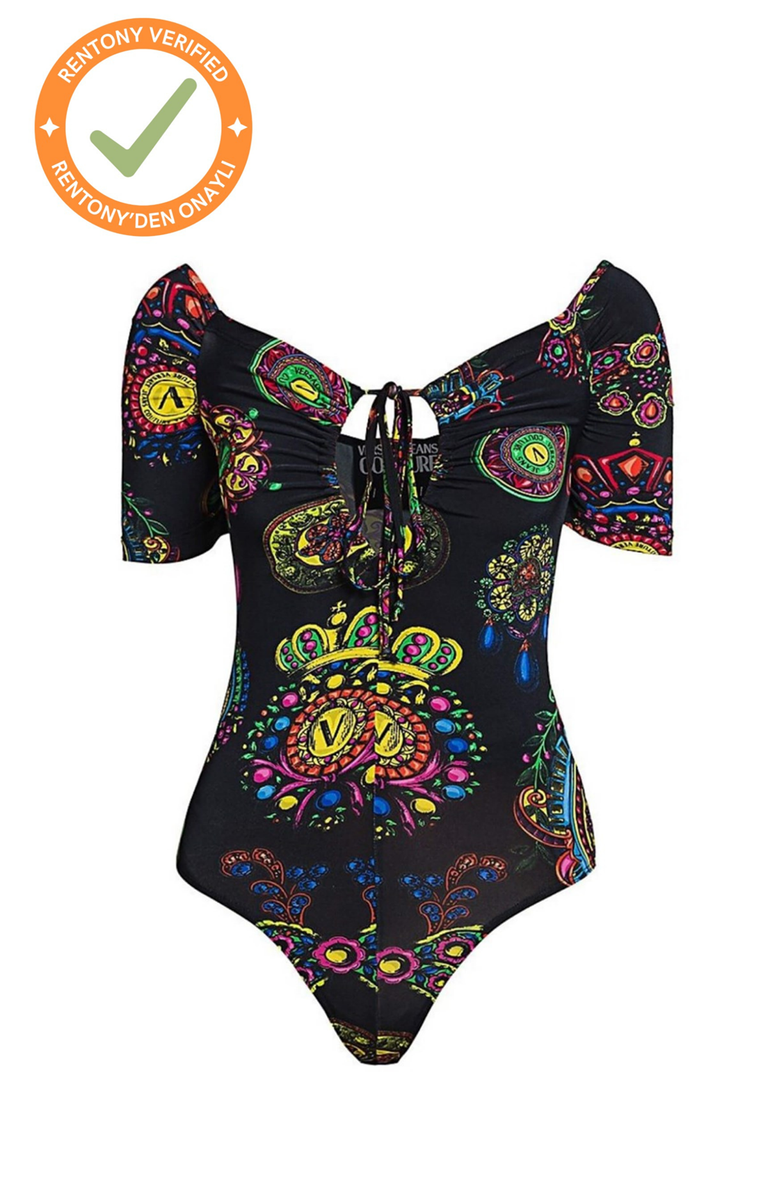 Versace Jean Couture Nero Kısa Kollu Body