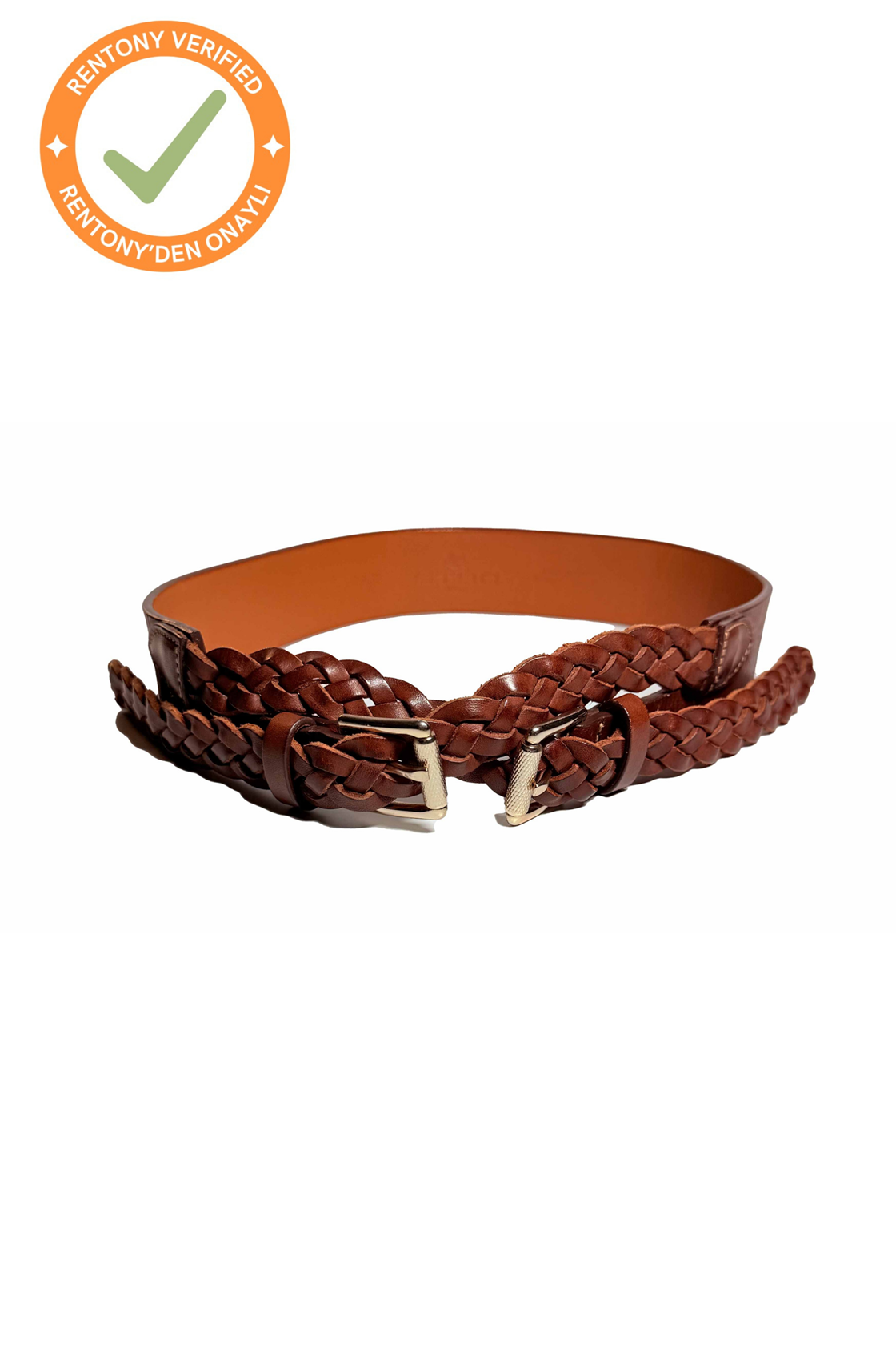 Etro Vintage Kahverengi Deri Bel Kemeri (70cm)