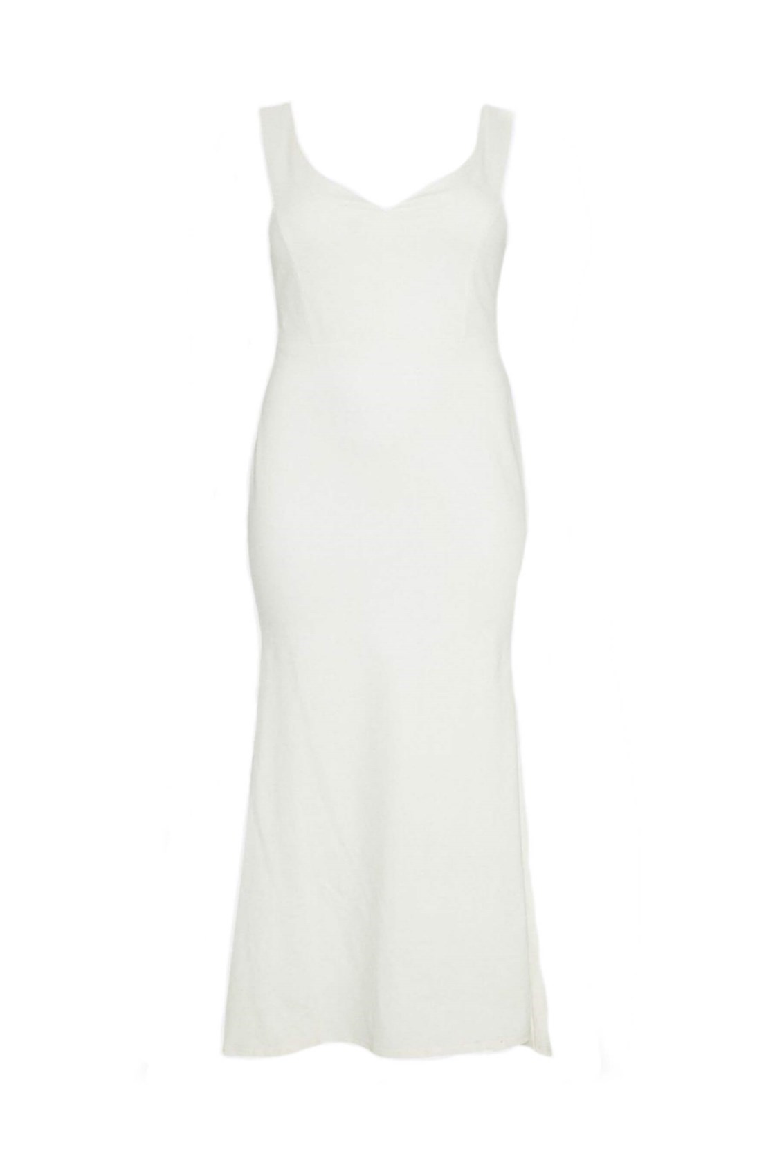 Bardot Kalın Askılı Asimetrik Gelinlik