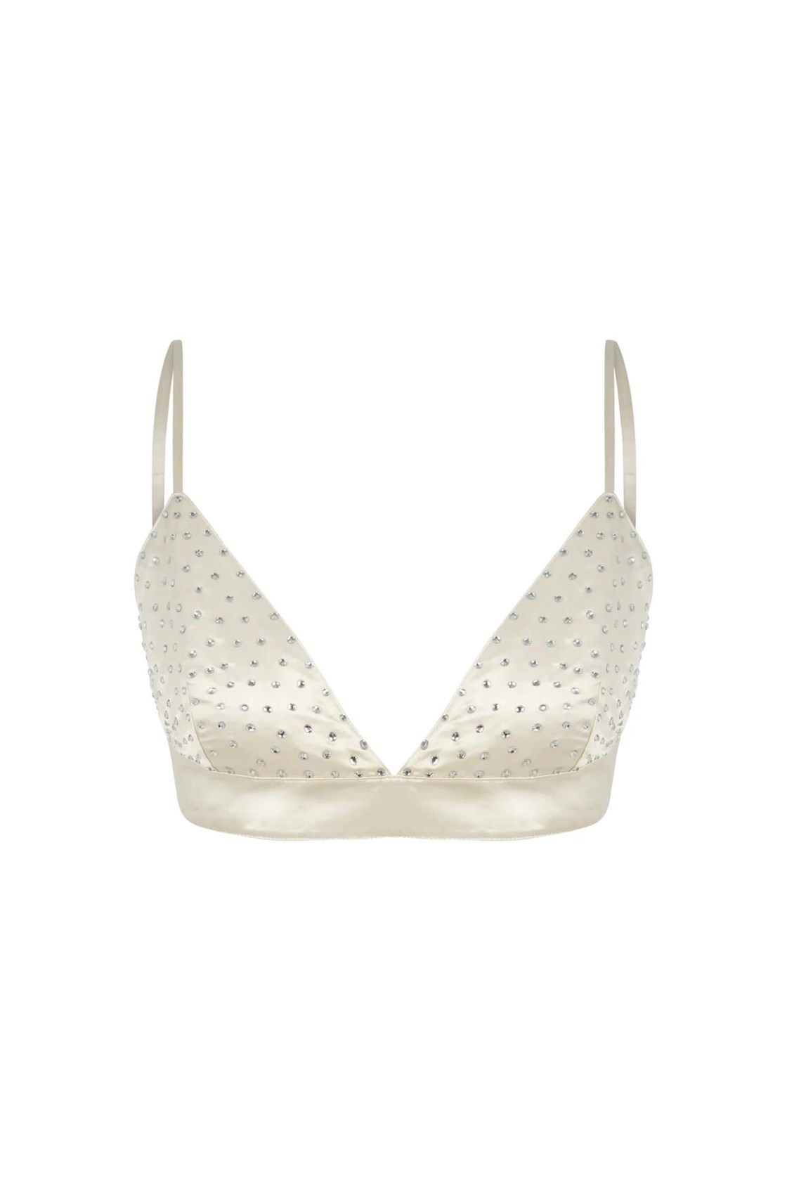 Isabel Beyaz Saten Bralet