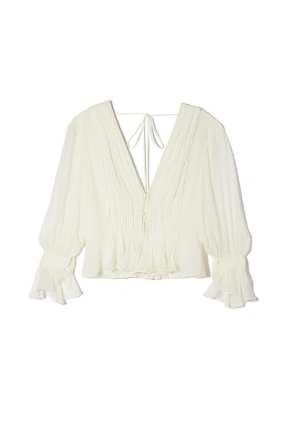Khaite Carlin Beyaz Drapeli Bluz