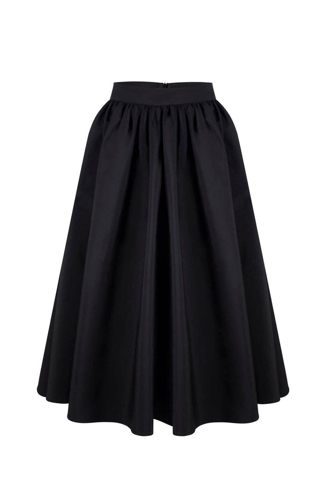 Carrie Siyah Volanlı Midi Etek