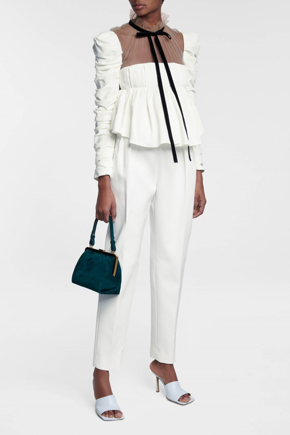Khaite Connelly Beyaz Yüksek Bel Pantolon