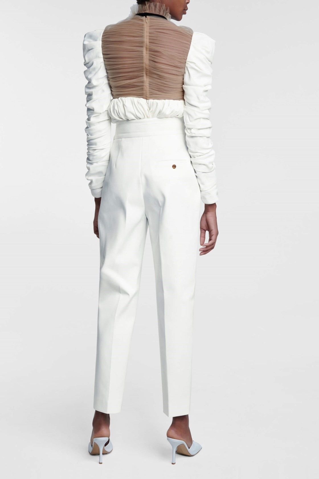 Khaite Connelly Beyaz Yüksek Bel Pantolon