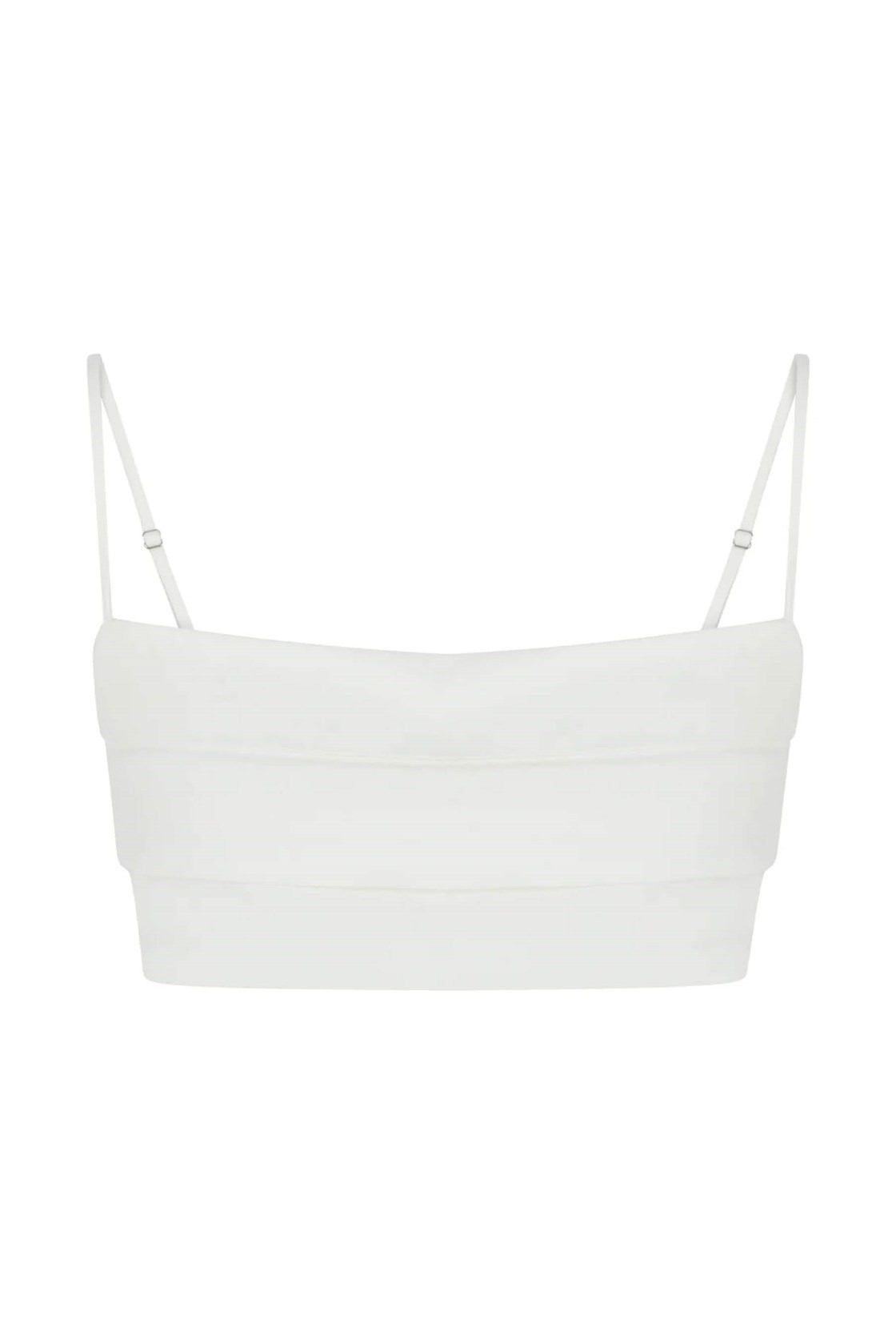 Delilah Beyaz Keten Crop Bluz