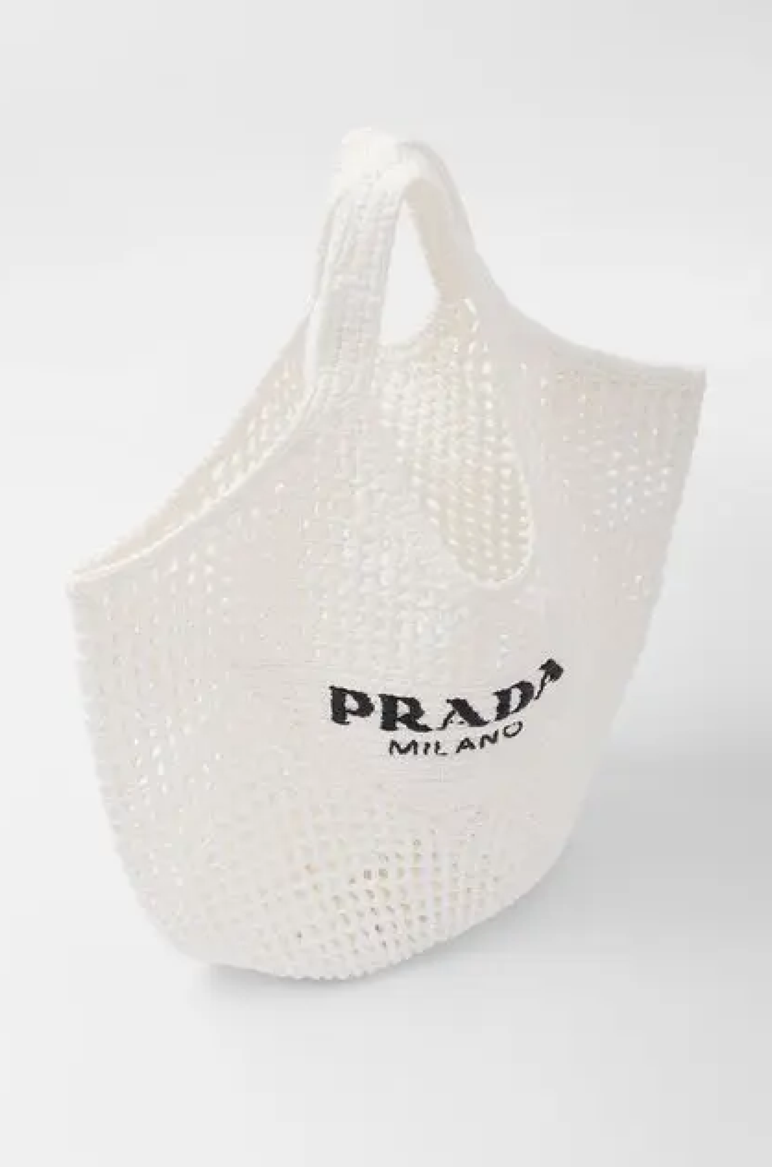 Prada Beyaz Rafya Çanta