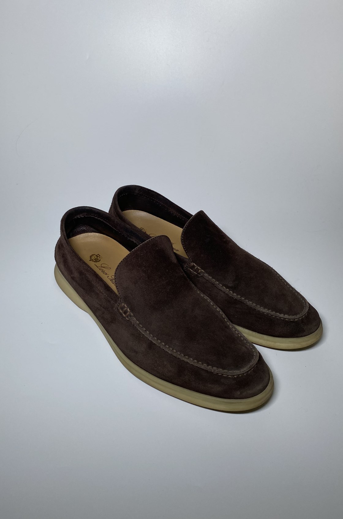 Loro Piana Summer Walk Kahverengi Süet Erkek Loafer (41)