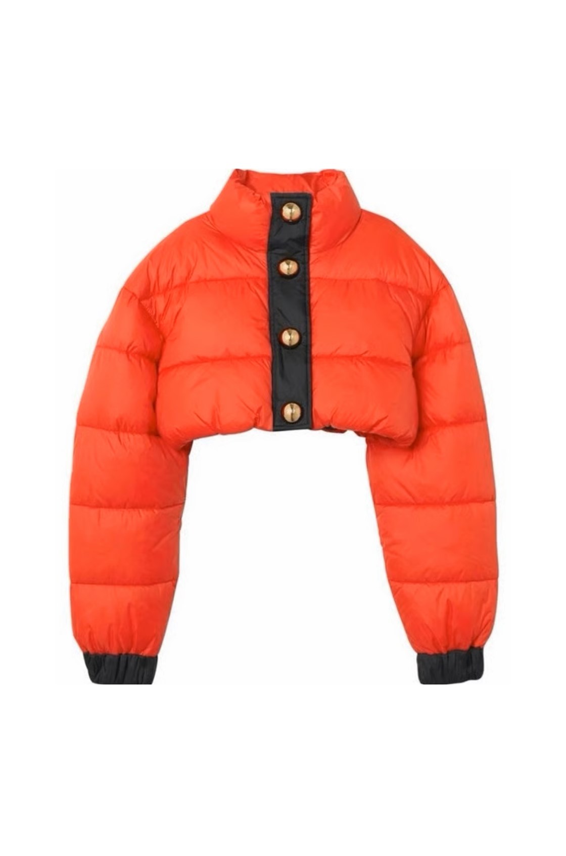 H&M x Moschino Gold Düğme Detaylı Şişme Mont