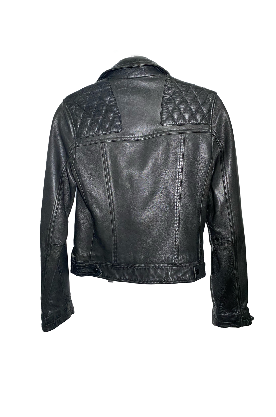 Allsaints Conroy Siyah Deri Biker Ceket