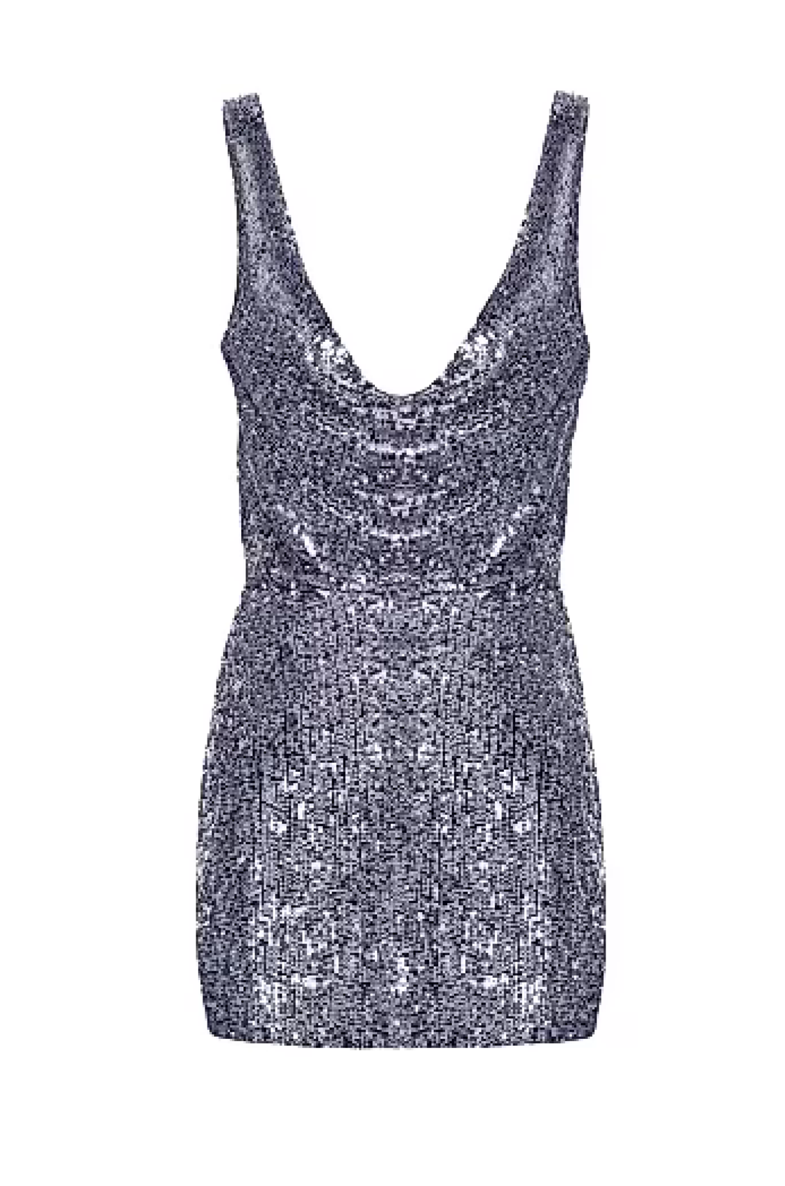 Lydia Degaje Yaka Payetli Lila Mini Elbise