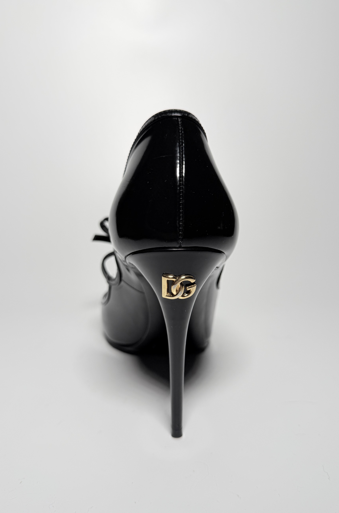 Dolce & Gabbana Mun Fiyonk Detaylı Siyah Topuklu Ayakkabı (39)
