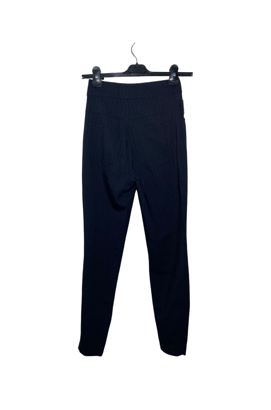 Alexander Wang Snap Ponte Lacivert Çizgili Skinny Pantolon