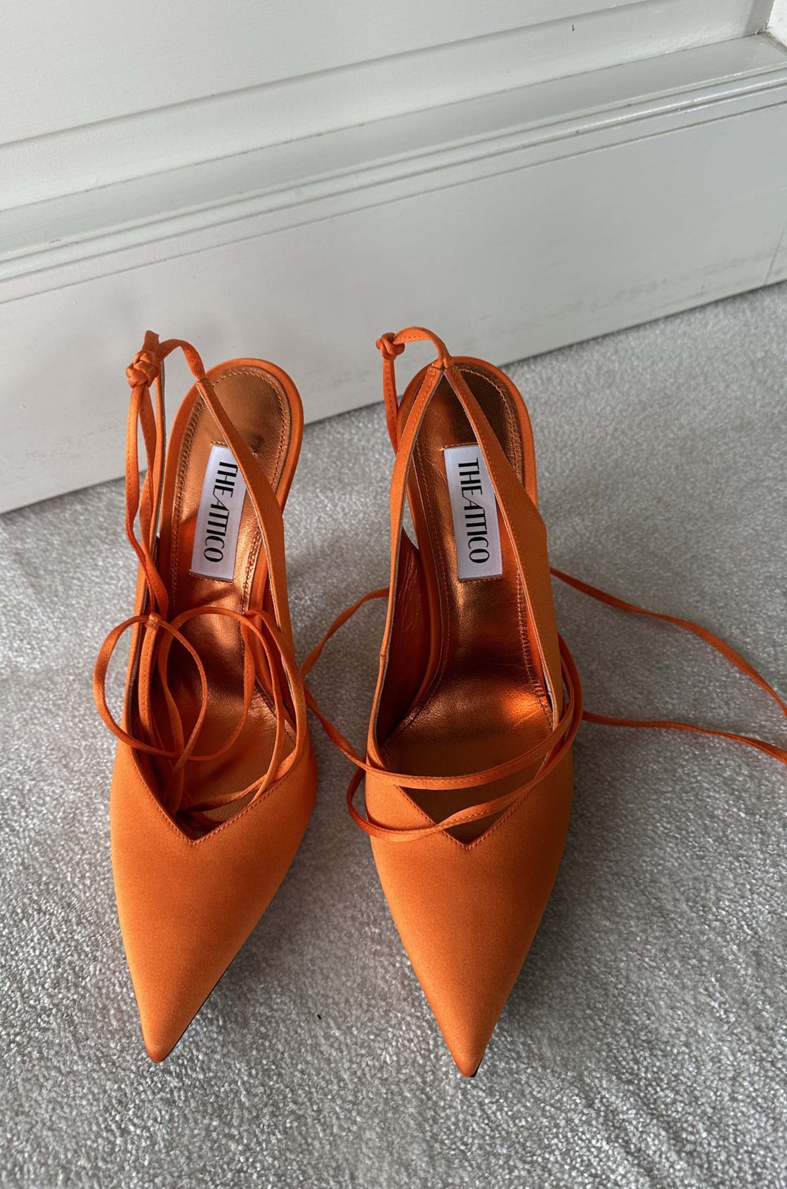 The Attico Bağlamalı Turuncu Topuklu Ayakkabı (39)