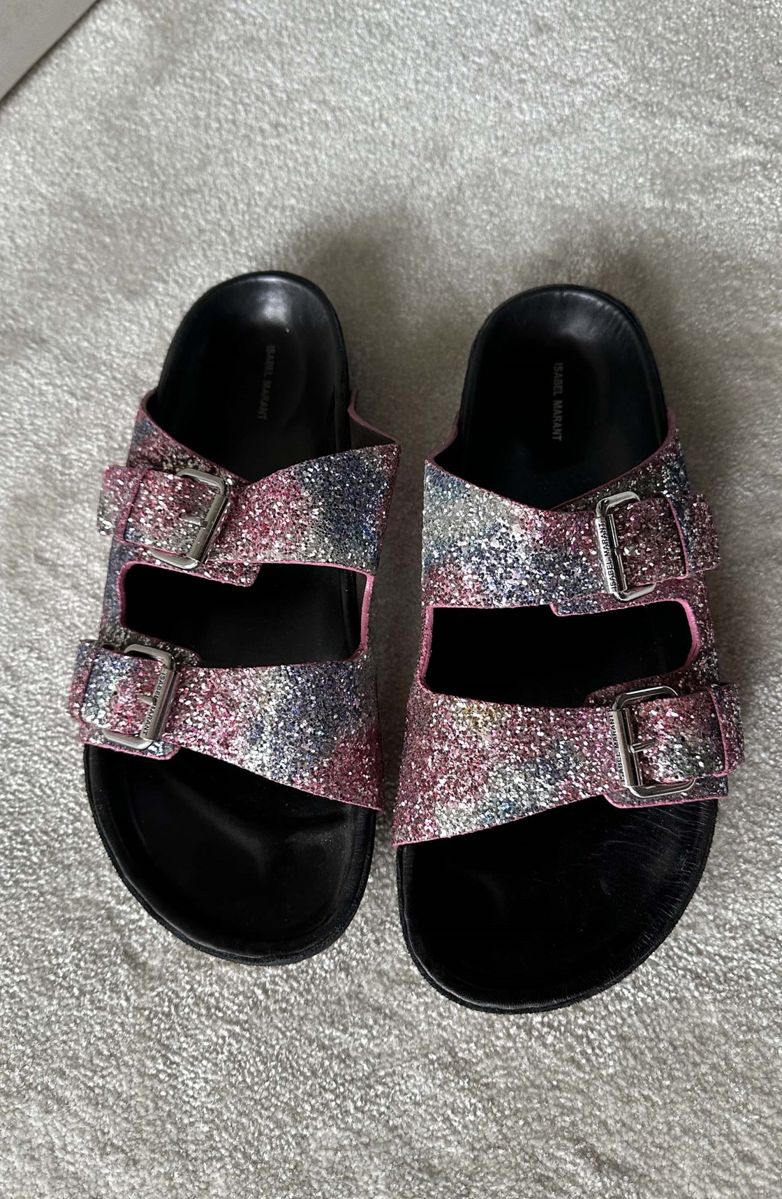 Isabel Marant Pembe Simli Terlik (39)