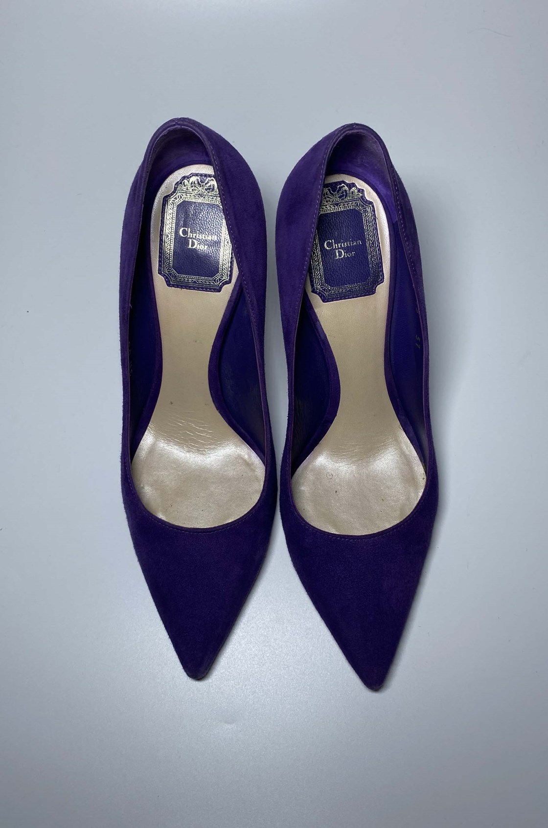 Christian Dior Cherie Mor Süet Topuklu Ayakkabı (37)