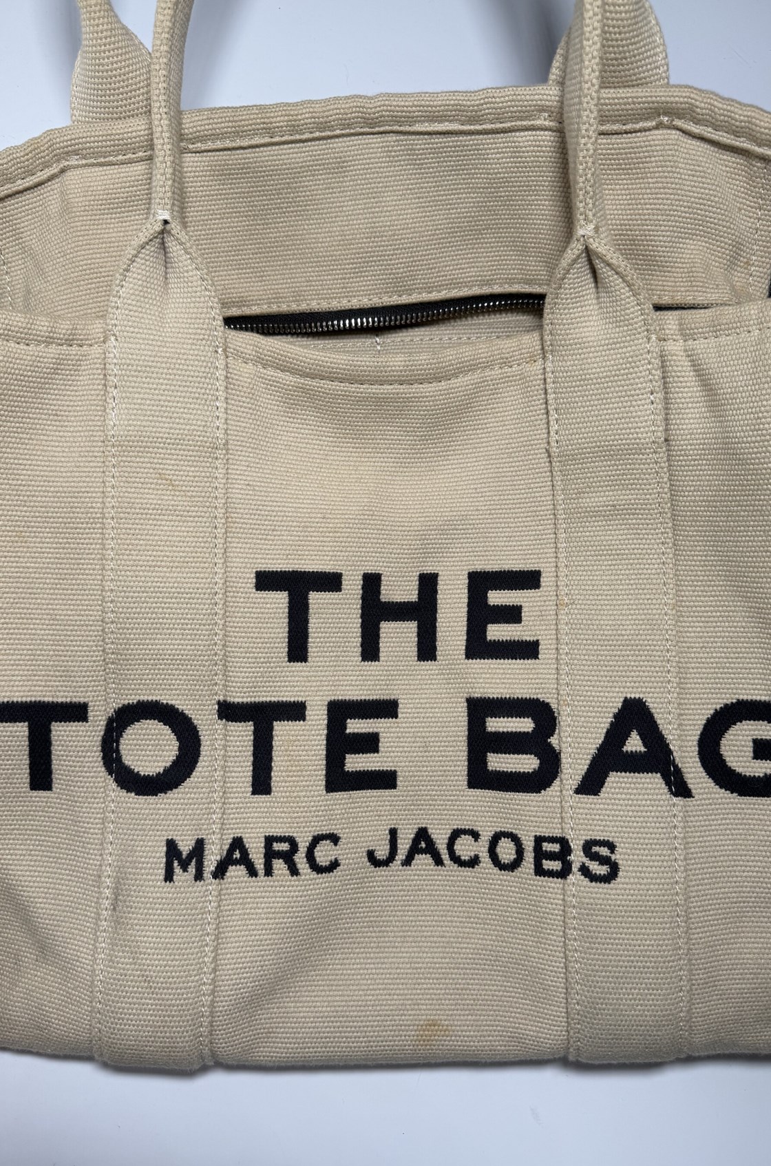 Marc Jacobs The Tote Large Krem Kanvas Çanta