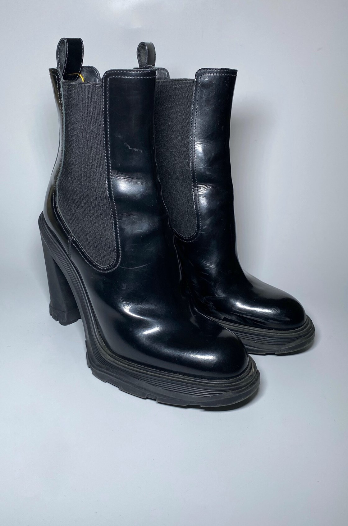 Alexander Mcqueen Chelsea Siyah Topuklu Bot (39)