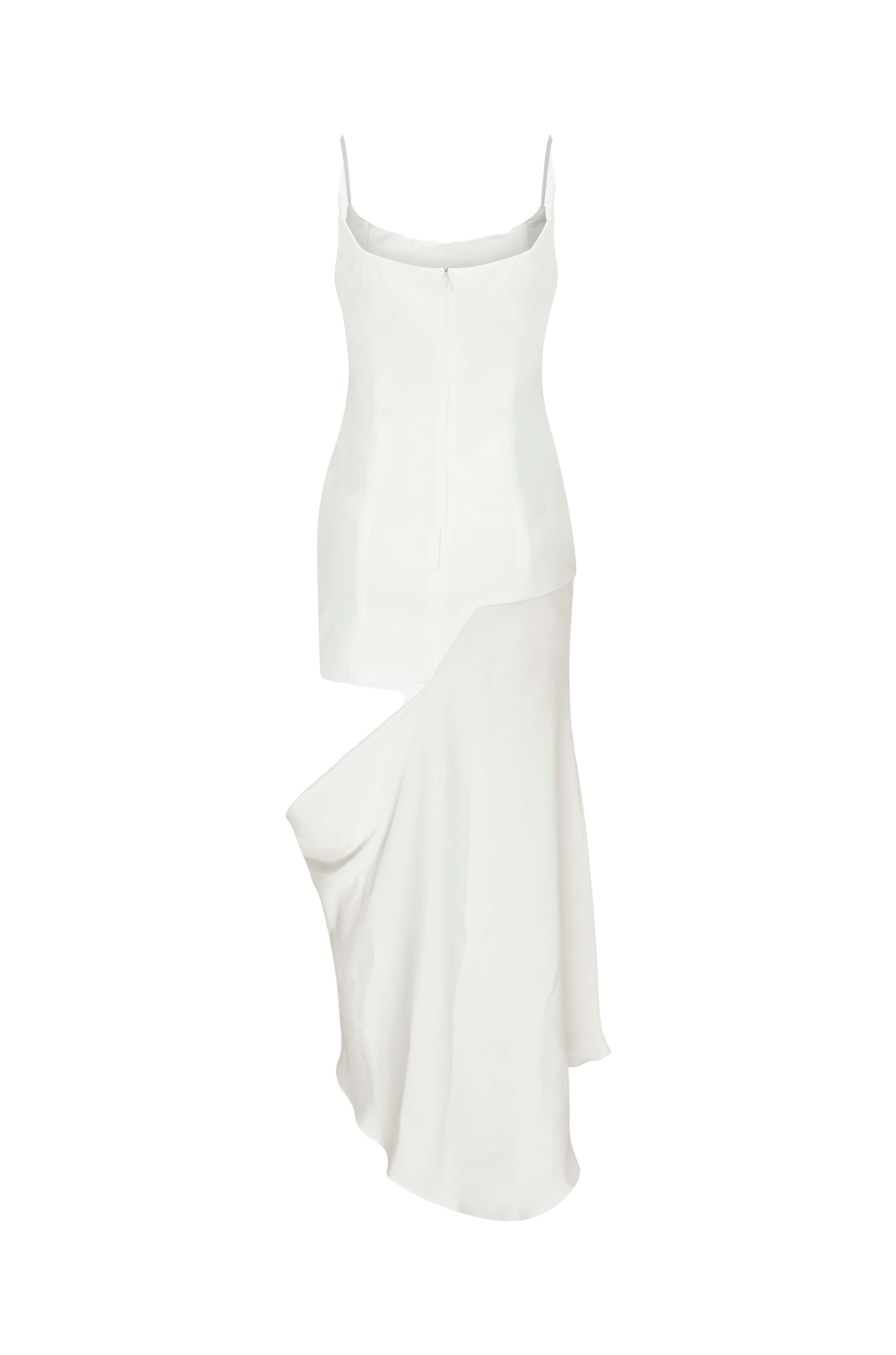 Garcia Cut-Out Detaylı Asimetrik Beyaz Midi Elbise