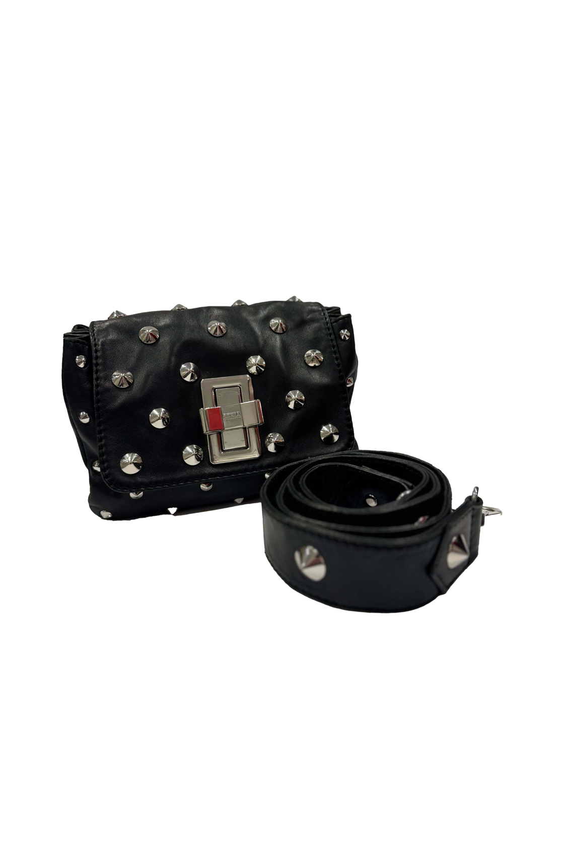 Sonia Rykiel Çapraz Askılı Siyah Mini Çanta