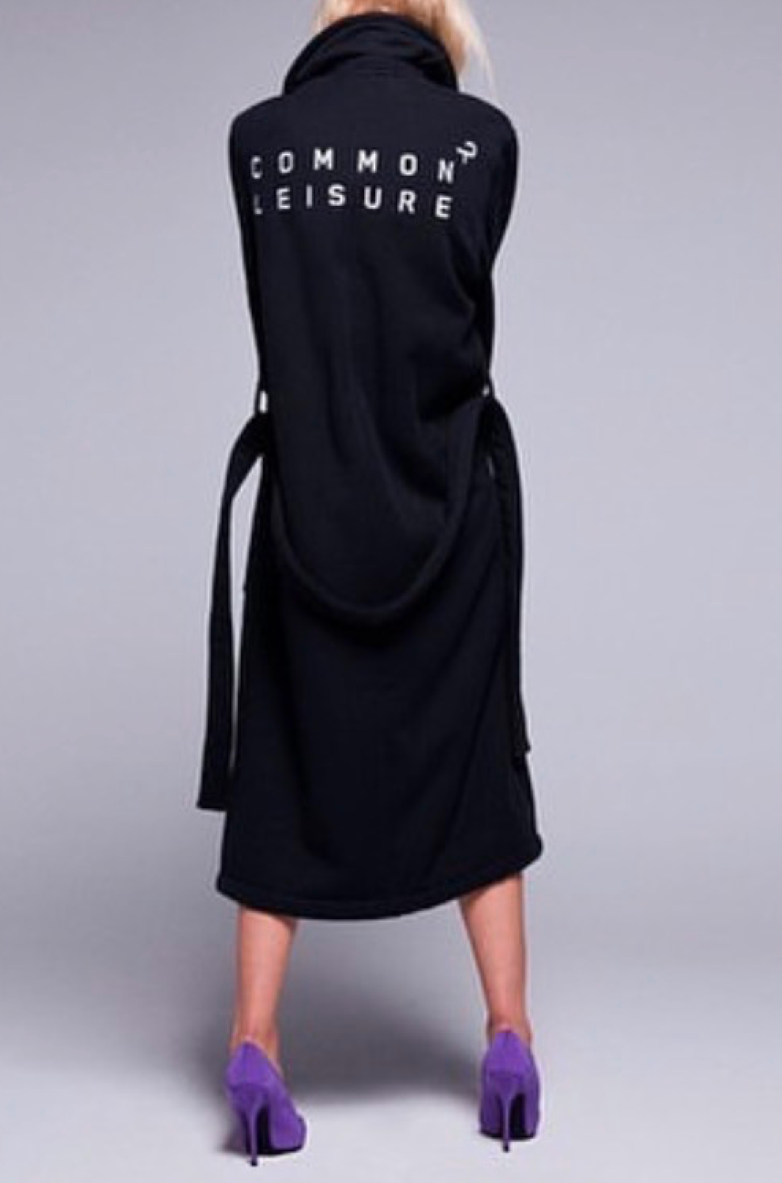 Common Leisure Kuşaklı Lacivert Bornoz