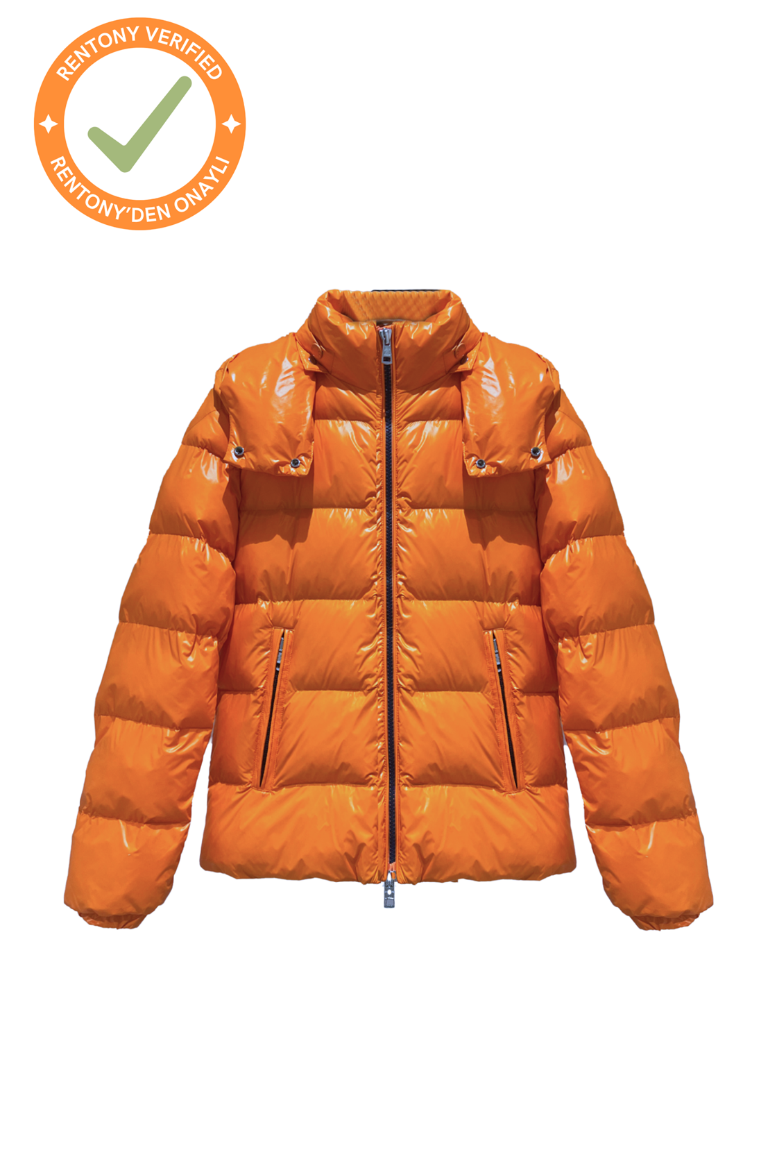 Moncler Turuncu Şişme Kayak Montu