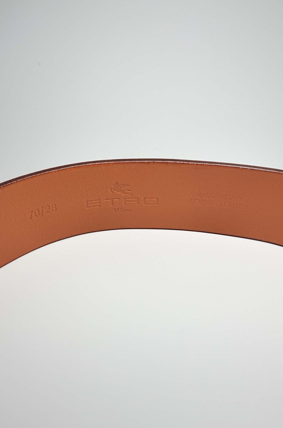 Etro Vintage Kahverengi Deri Bel Kemeri (70cm)