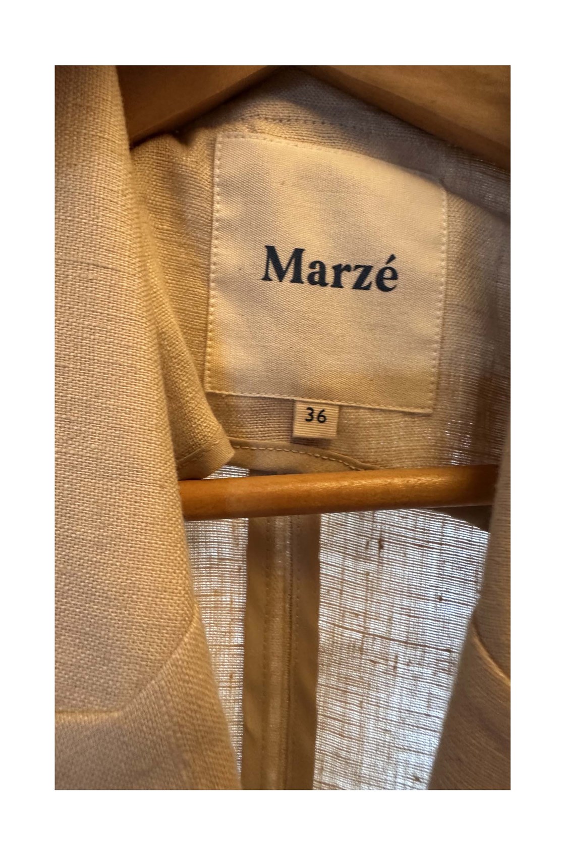 Marze Keten Bej Ceket