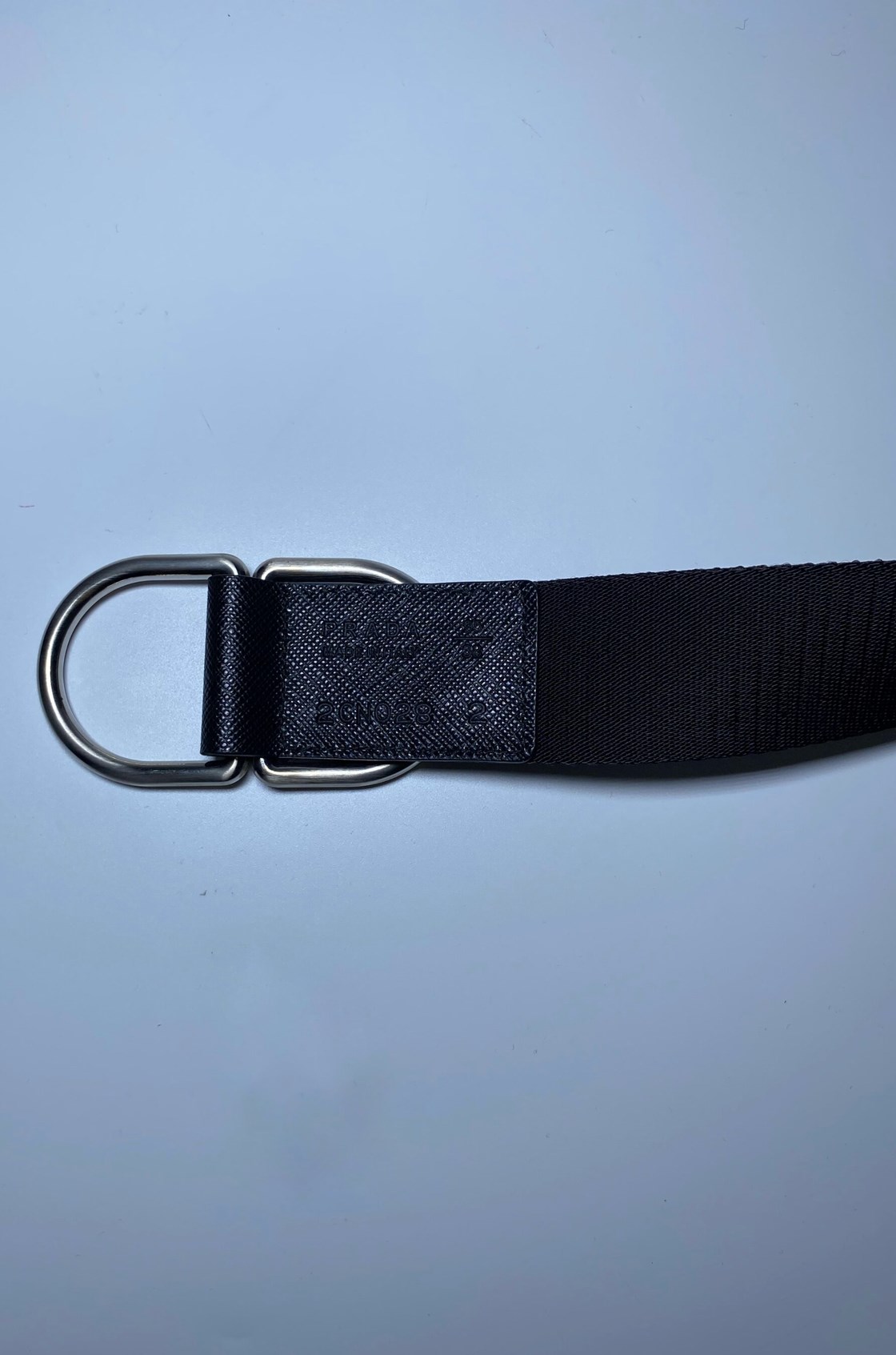 Prada Re-Nylon Saffiano Siyah Kemer (95 cm)