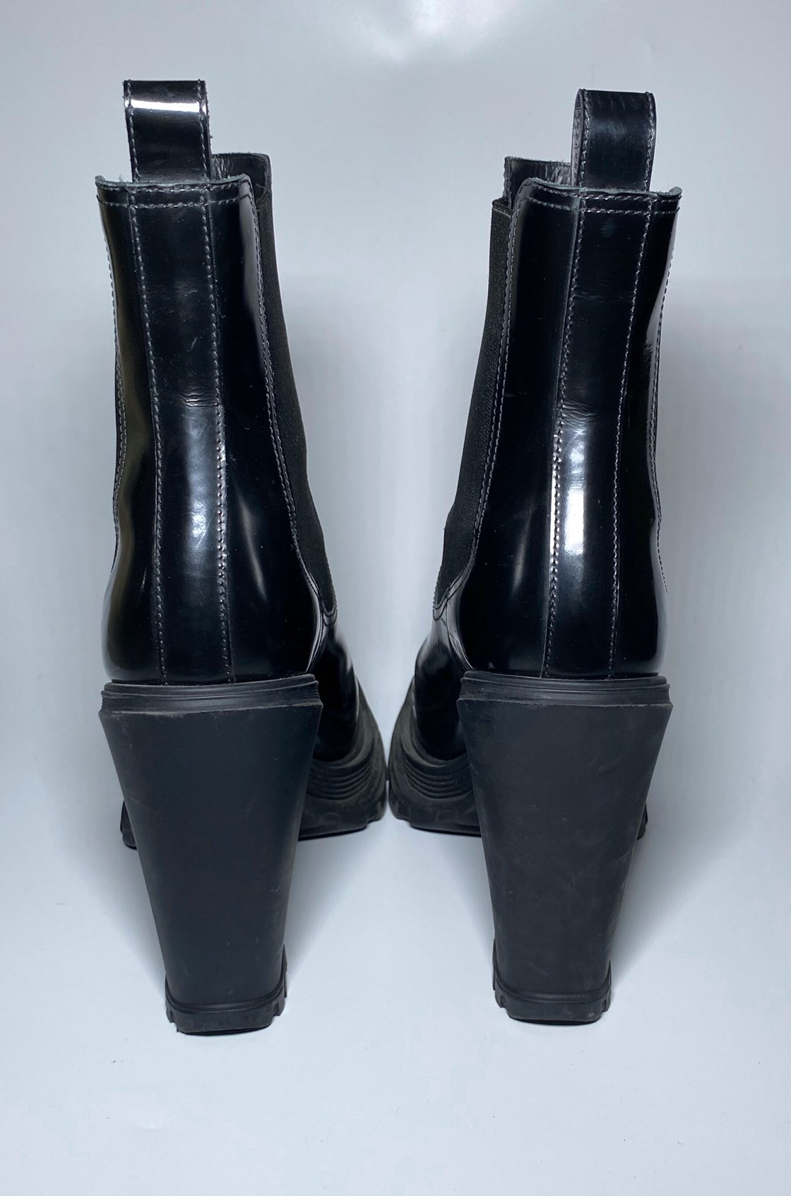 Alexander Mcqueen Chelsea Siyah Topuklu Bot (39)