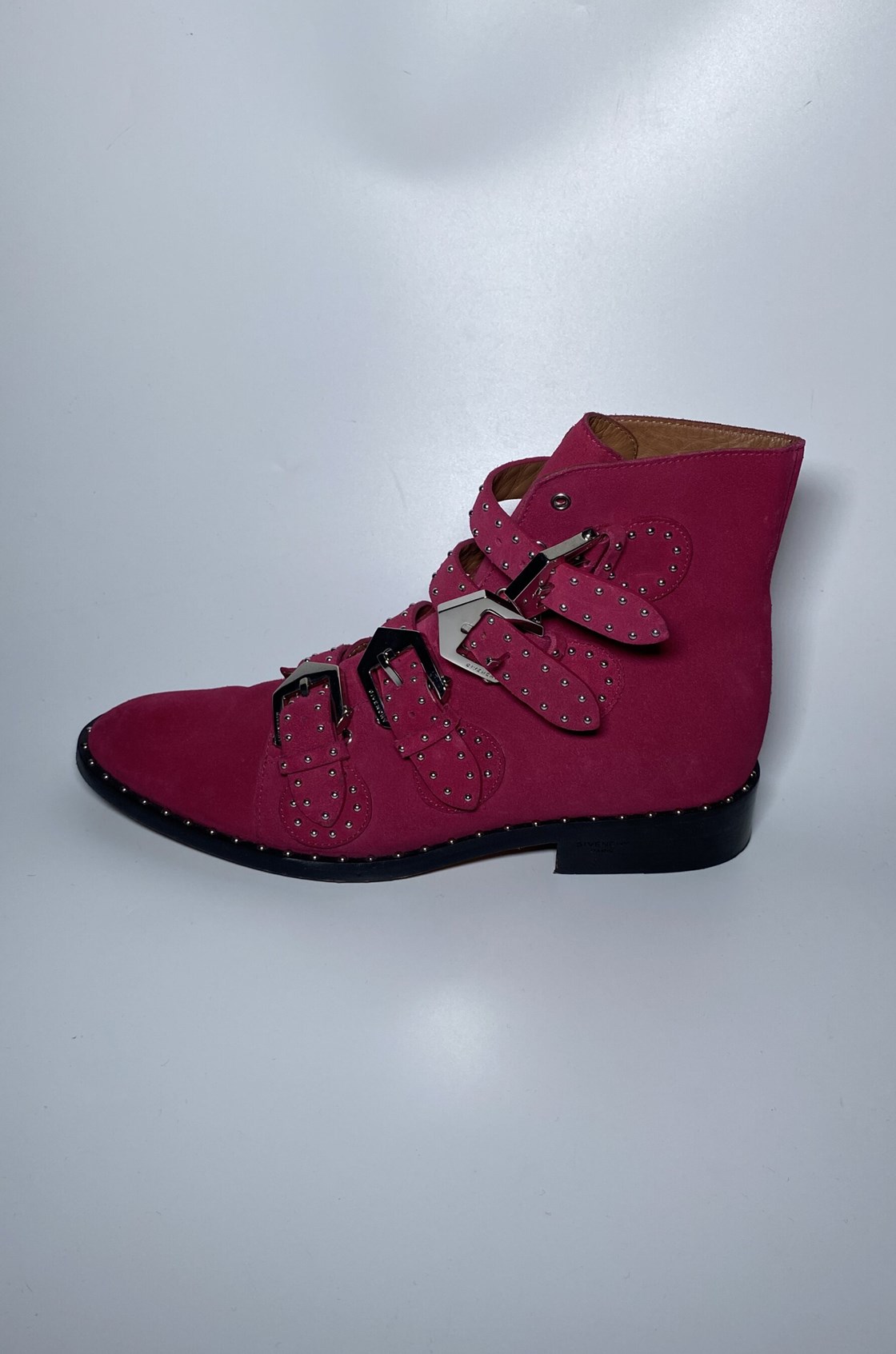 Givenchy Studded Kemer Detaylı Zımbalı Bordo Bot (38.5)