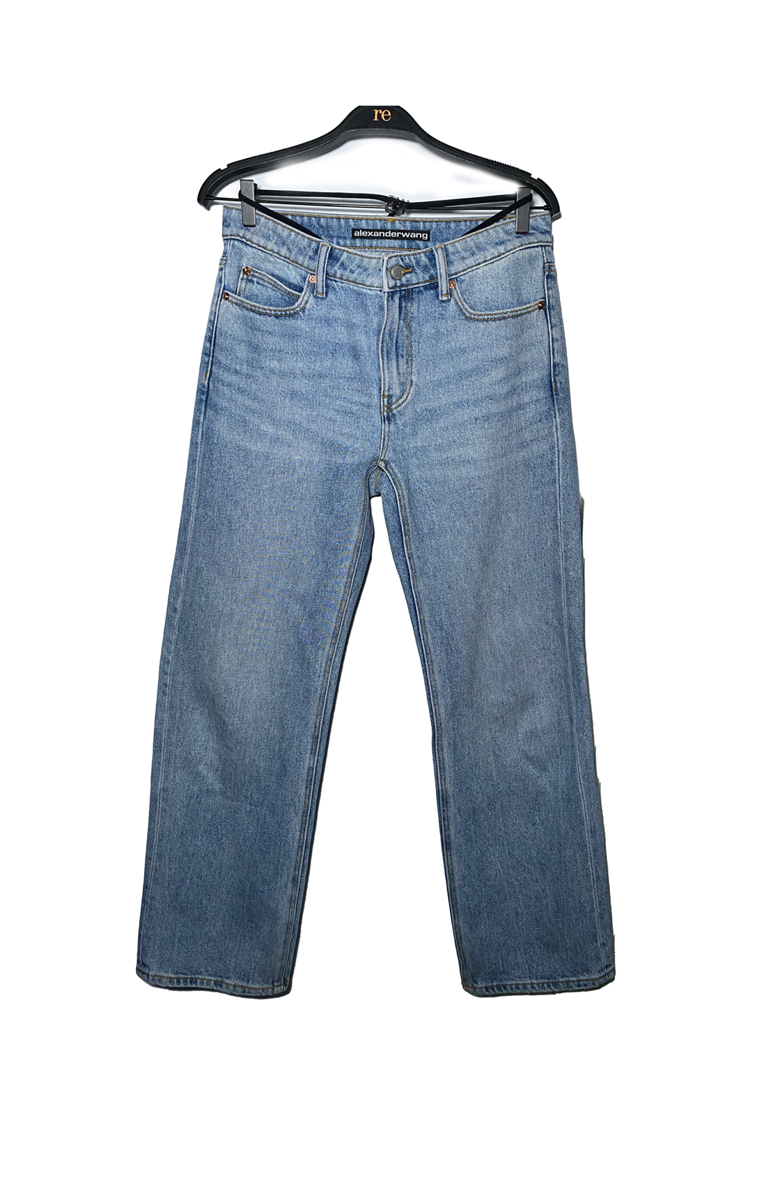 Alexander Wang T Siyah İpli Straight Fit Jean